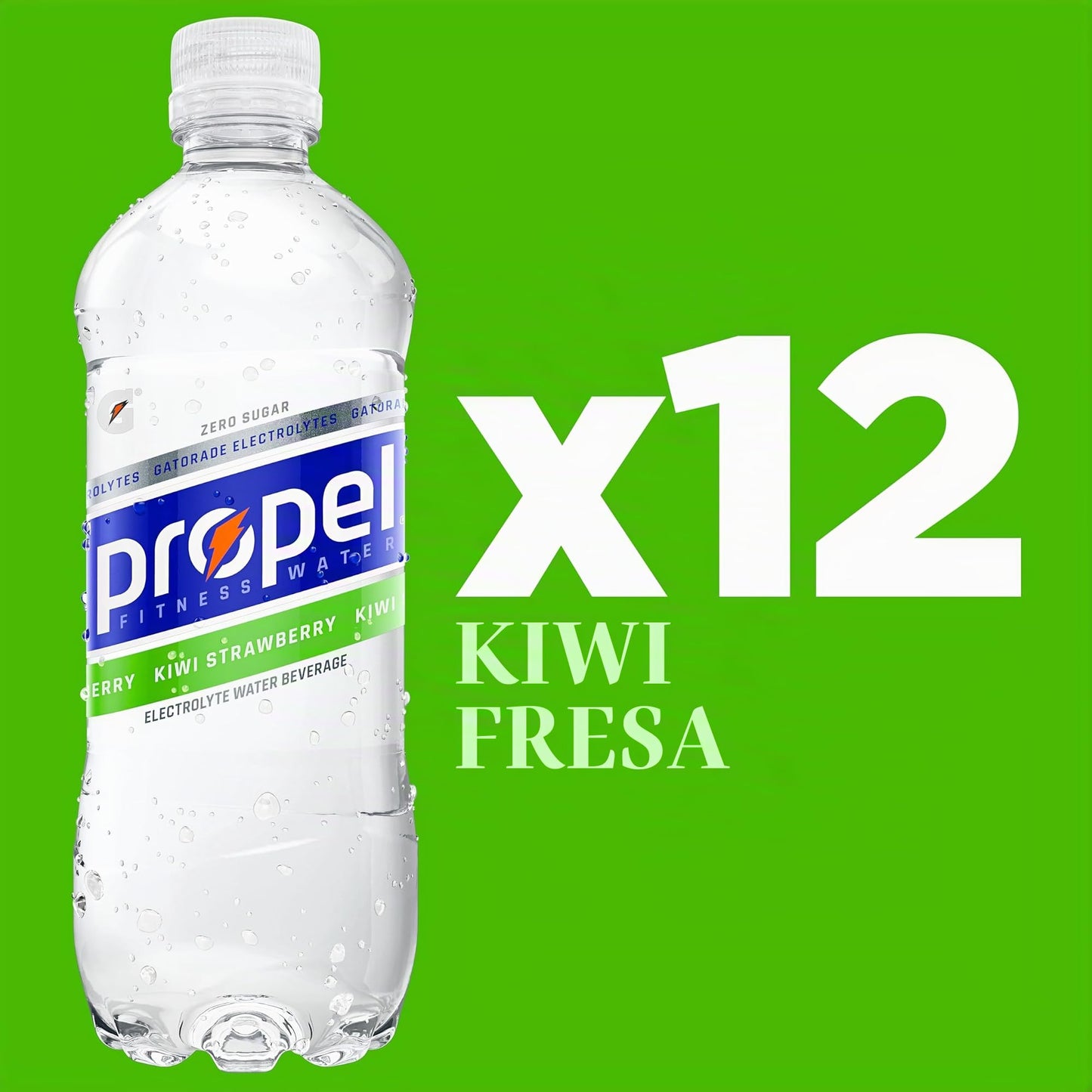 Propel Zero Calorie Fitness Water with Antioxidant Vitamins C & E, Strawberry Kiwi, 12 ct