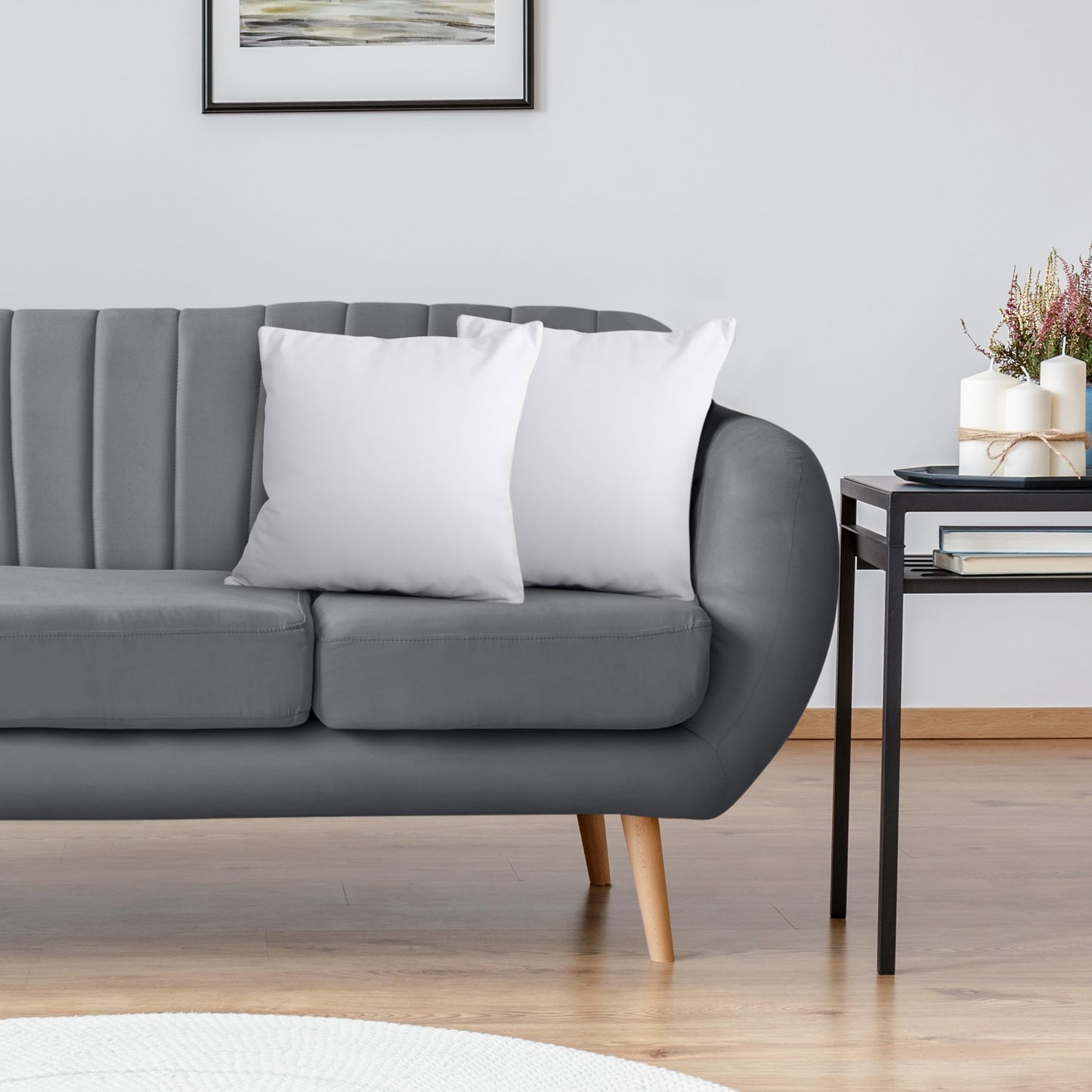 Utopia Bedding Relleno de Cojín 45 x 45 cm (2 Unidades), Almohadas de Sofá (Blanco)