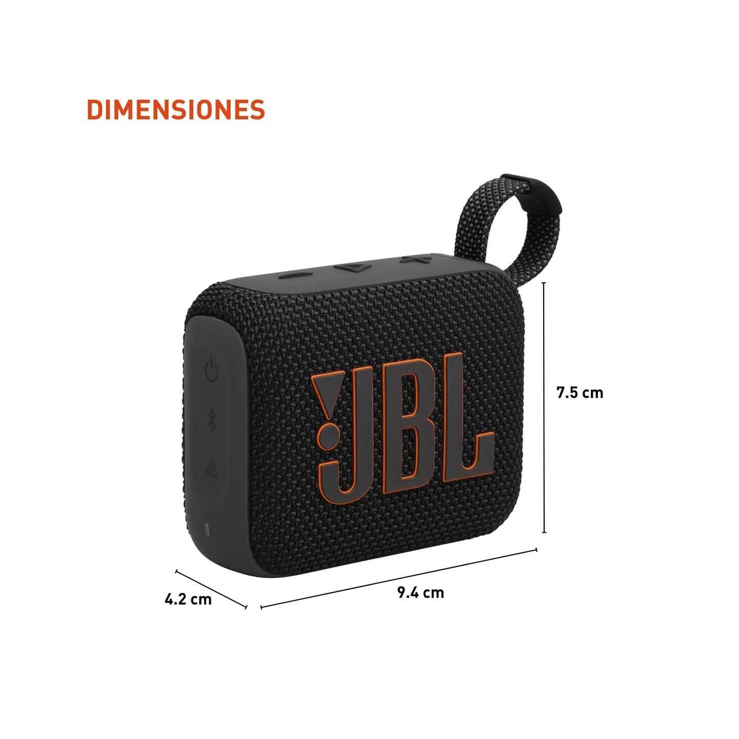 JBL Go 4 - Altavoz Bluetooth ultra portátil, impermeable y a prueba de polvo, sonido Big Pro con graves fuertes, batería integrada de 7 horas, fabricado en parte con materiales reciclados (negro)