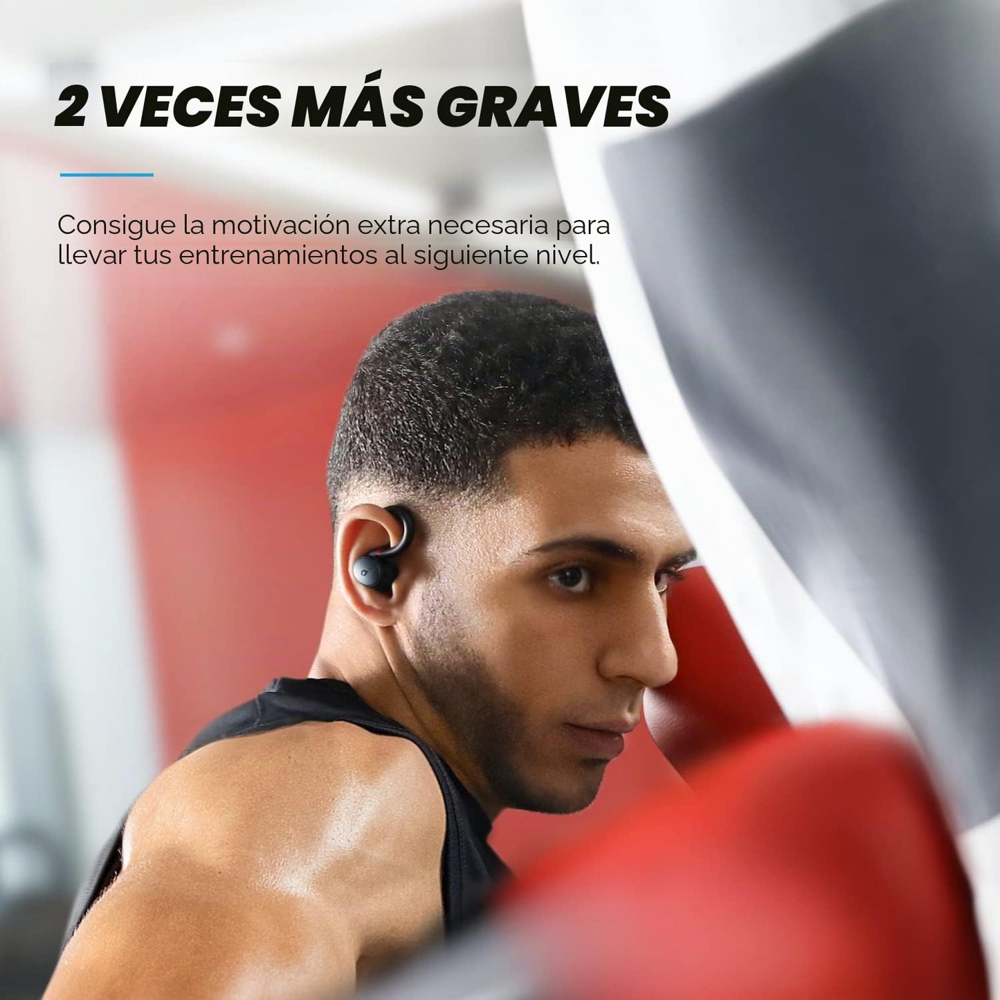 Soundcore Auriculares inalámbricos Deportivos Sport X10 Bluetooth 5.2, Graves Profundos, IPX7 hidrófugos, Resistentes al Sudor, 32 h de autonomía, Carga rápida, Cascos de Deporte, Gimnasio, Correr