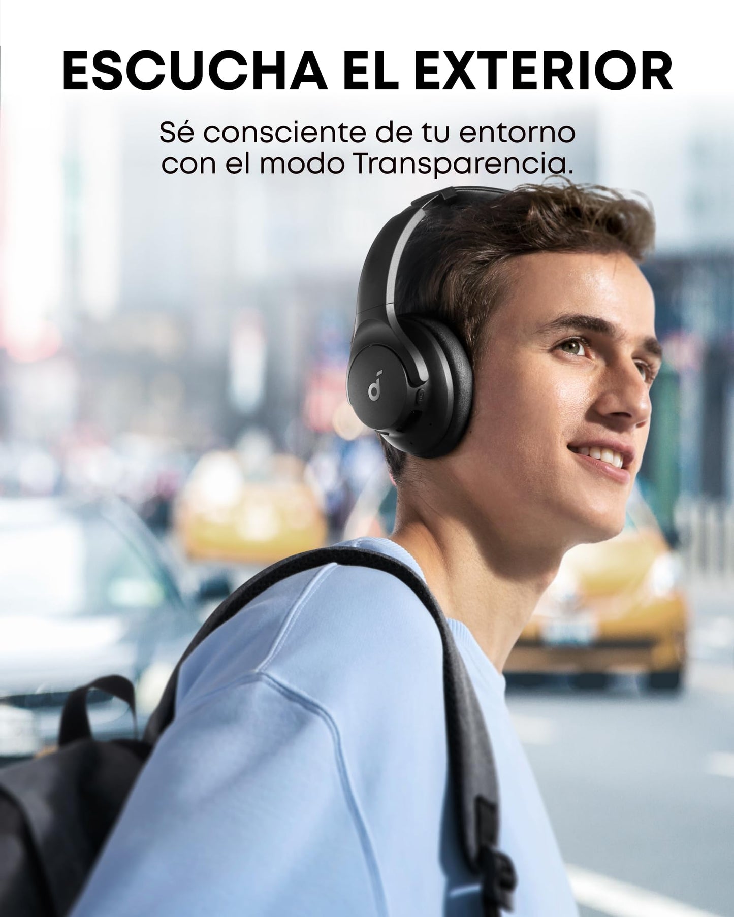 Soundcore Q20i Cascos Inalámbricos Bluetooth con Cancelación de Ruido Activa Híbrida by Anker, Reproducción ANC 40 Horas, Hi-Res Audio, Personalización vía App, Modo Transparencia, Graves Profundos