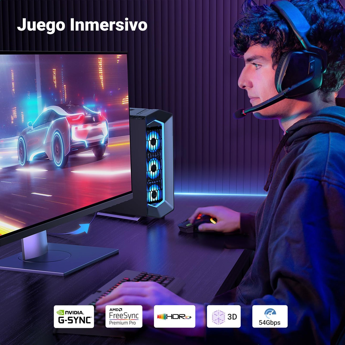 UGREEN Cable DisplayPort 2.1 Certificado VESA, Cable Displayport 16K 30Hz, 8K 60Hz, 4K 240Hz, 40Gbps, HDR, HDCP, 3D, Nylon Trenzado, Compatible con Portátiles, Juegos, Monitores, HDTV y Proyectores