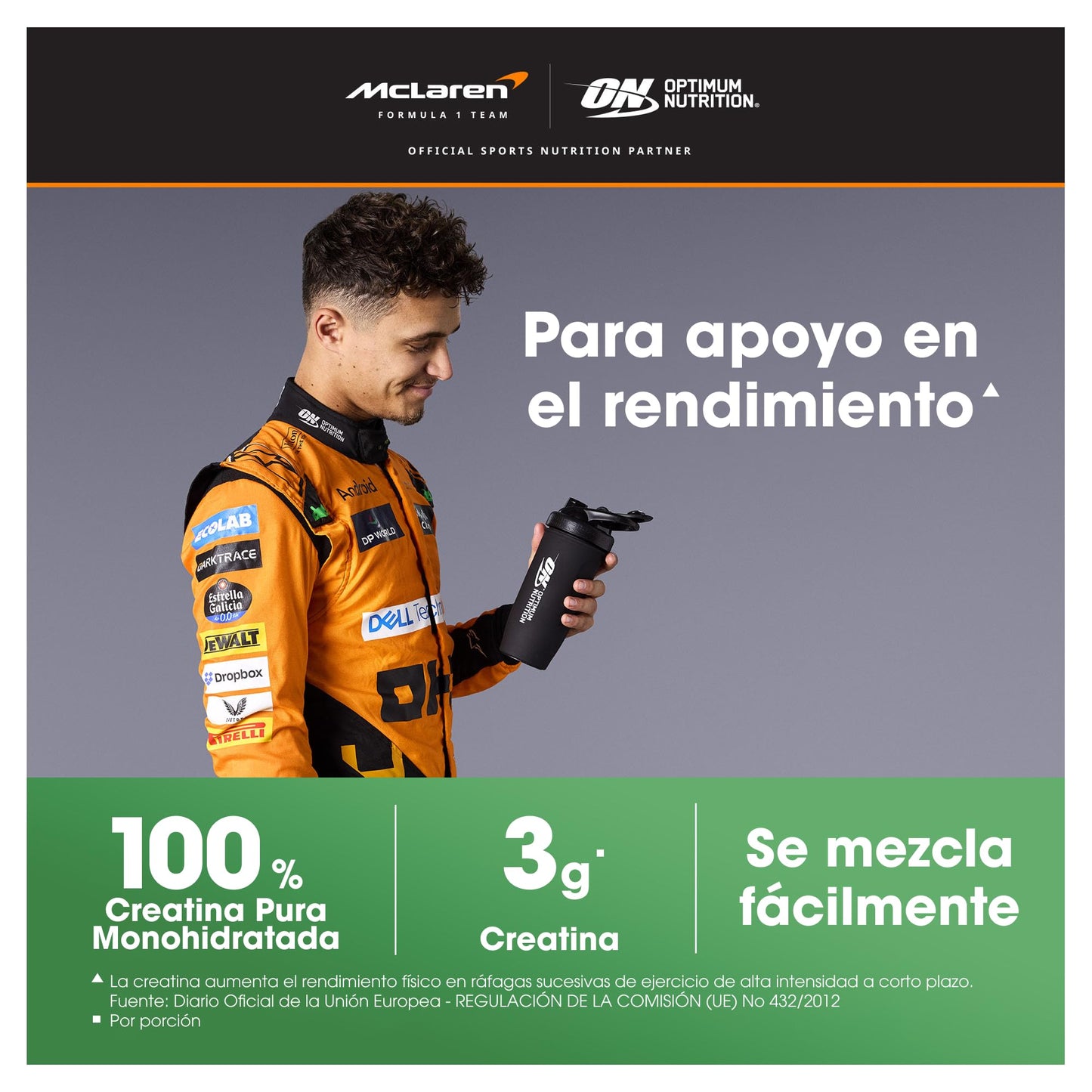 Optimum Nutrition Creatina Micronizada en Polvo, Sin Sabor, 317g, 93 Servicios