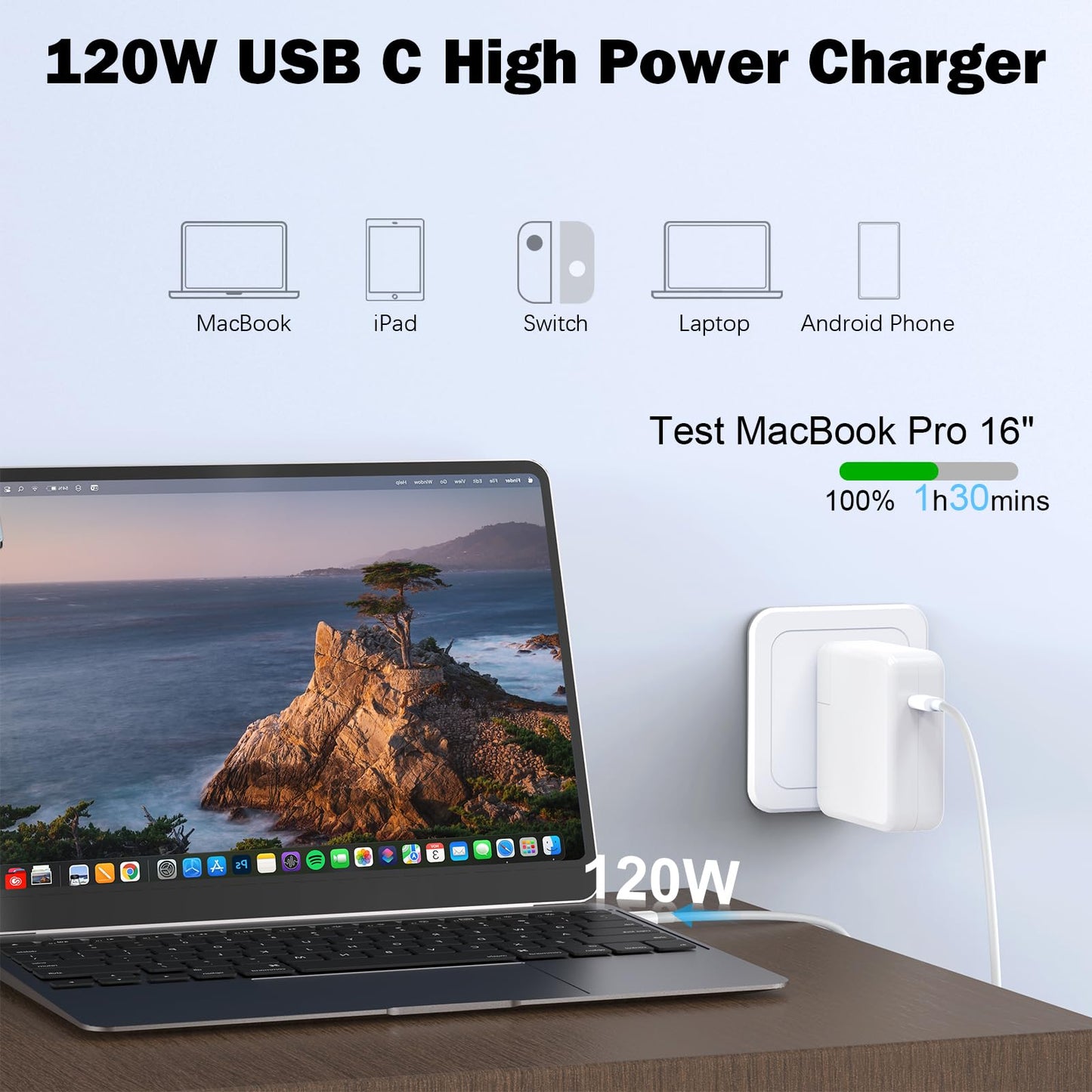 BlueOrigin Mac Book Pro Charger - 110W USB C Charger