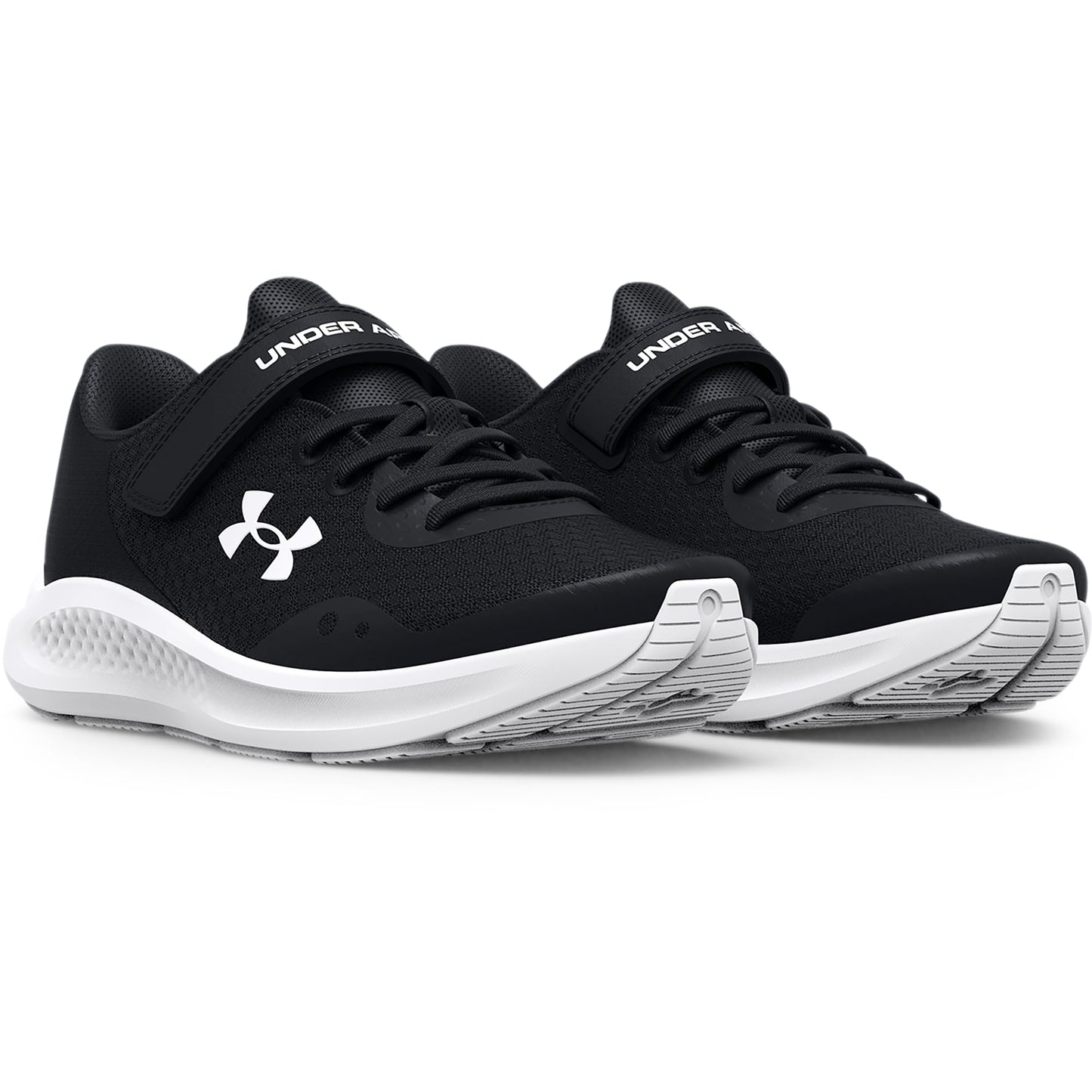 Under Armour UA BPS Pursuit 3 AC Deportivas para niño, zapatillas de deporte ligeras y transpirables, color negro/negro/blanco