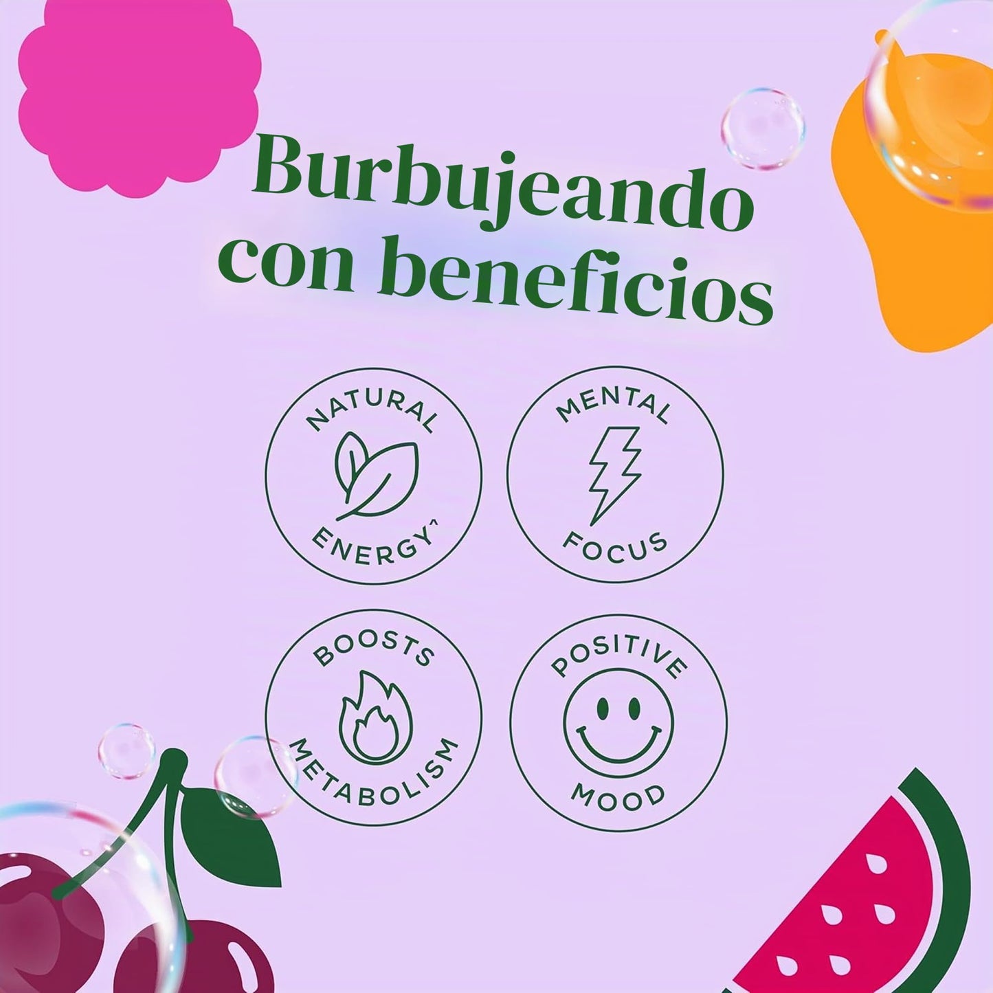 Bloom - Bebida energética espumosa – Cafeína natural, sin azúcar, 180 mg de cafeína – Rica en antioxidantes con grano de café verde, extracto de té verde, prebióticos – Bebida de bienestar para