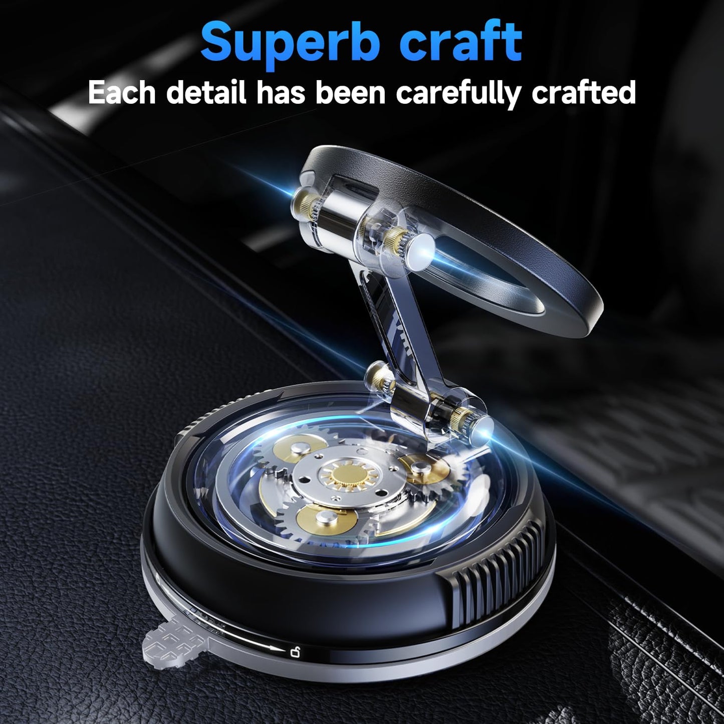 Soporte de teléfono para Coche Magsafe [78+LBS más Fuerte succión y imán más Fuerte de 2400 GF] Soporte de teléfono de Coche Ajustable de 360°, Soportes de teléfono Celular para tu Coche para Todos