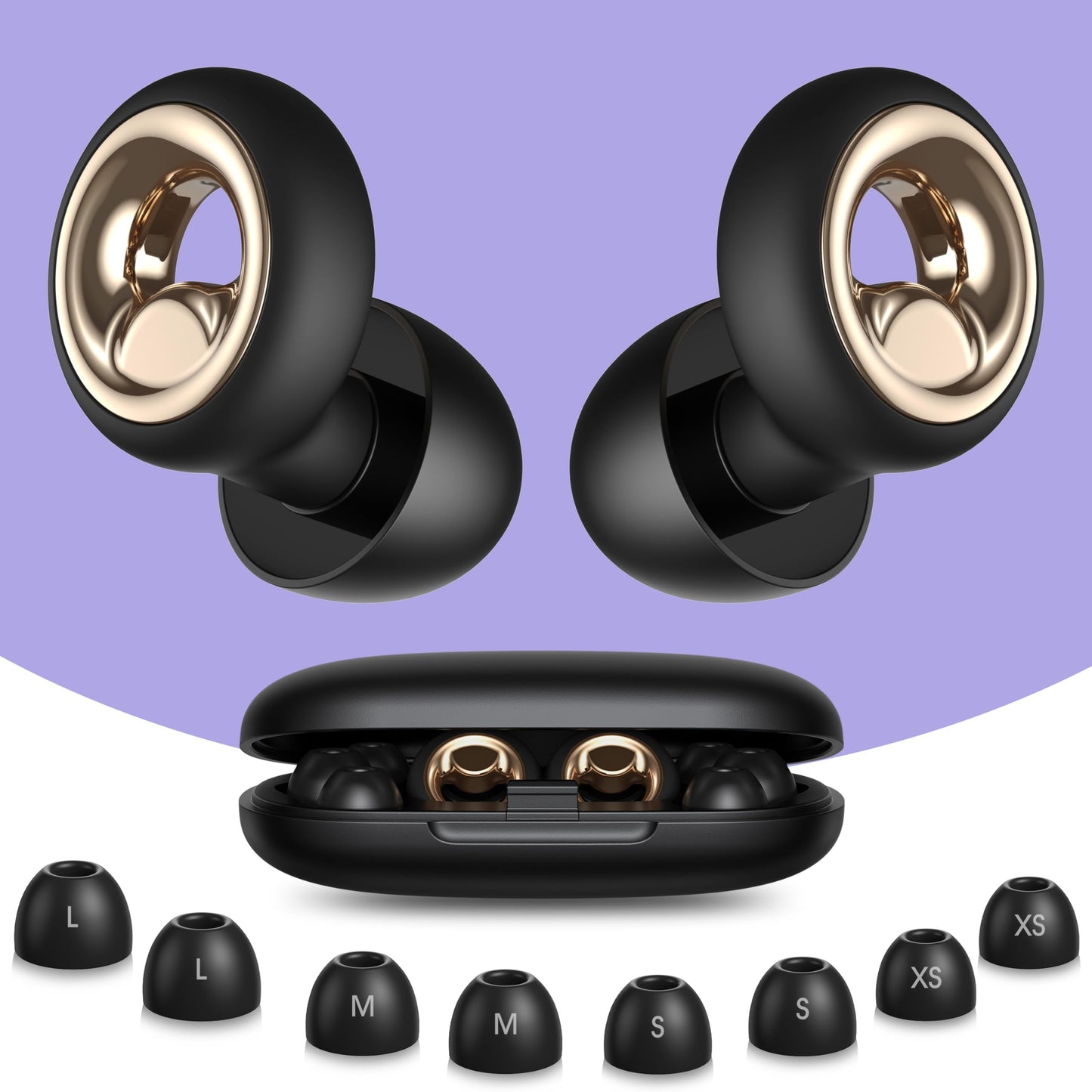 Vosaf Tapones para los oídos para dormir con cancelación de ruido, tapones de silicona de 60 dB para reducción de ruido, tapones reutilizables para dormir para ronquidos, conciertos y disparos