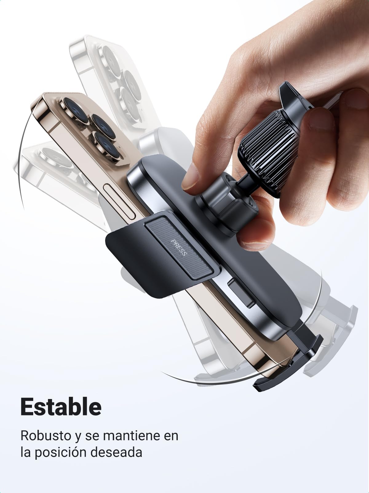 UGREEN Soporte Universal para teléfono de Coche, Soporte Universal para teléfono móvil Compatible con iPhone 16, 15, 14, 13, 12, 11 Pro MAX, Galaxy S24 Ultra