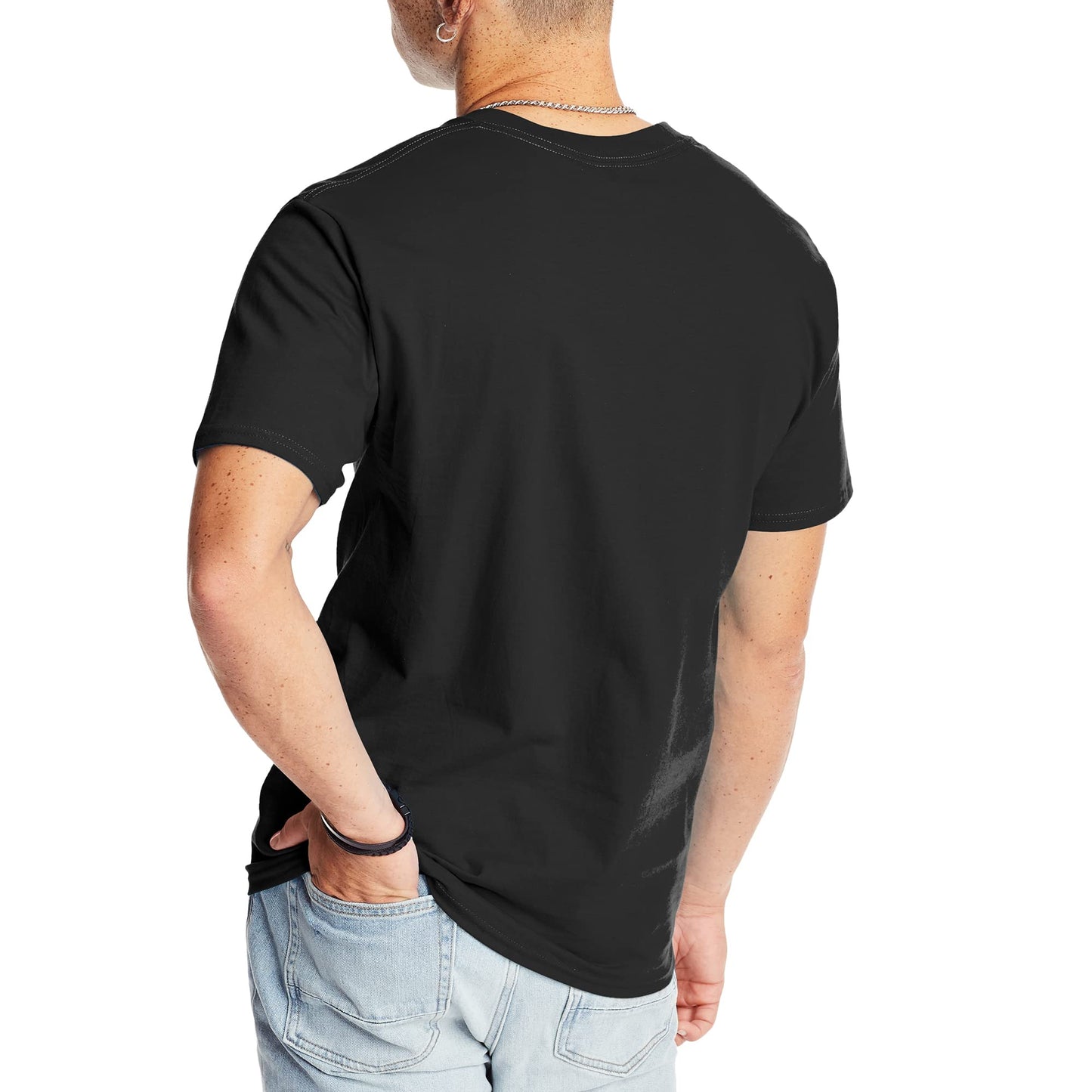 5180 HN 5180 6.1 OZ COTN BEEFY TEE BLACK L