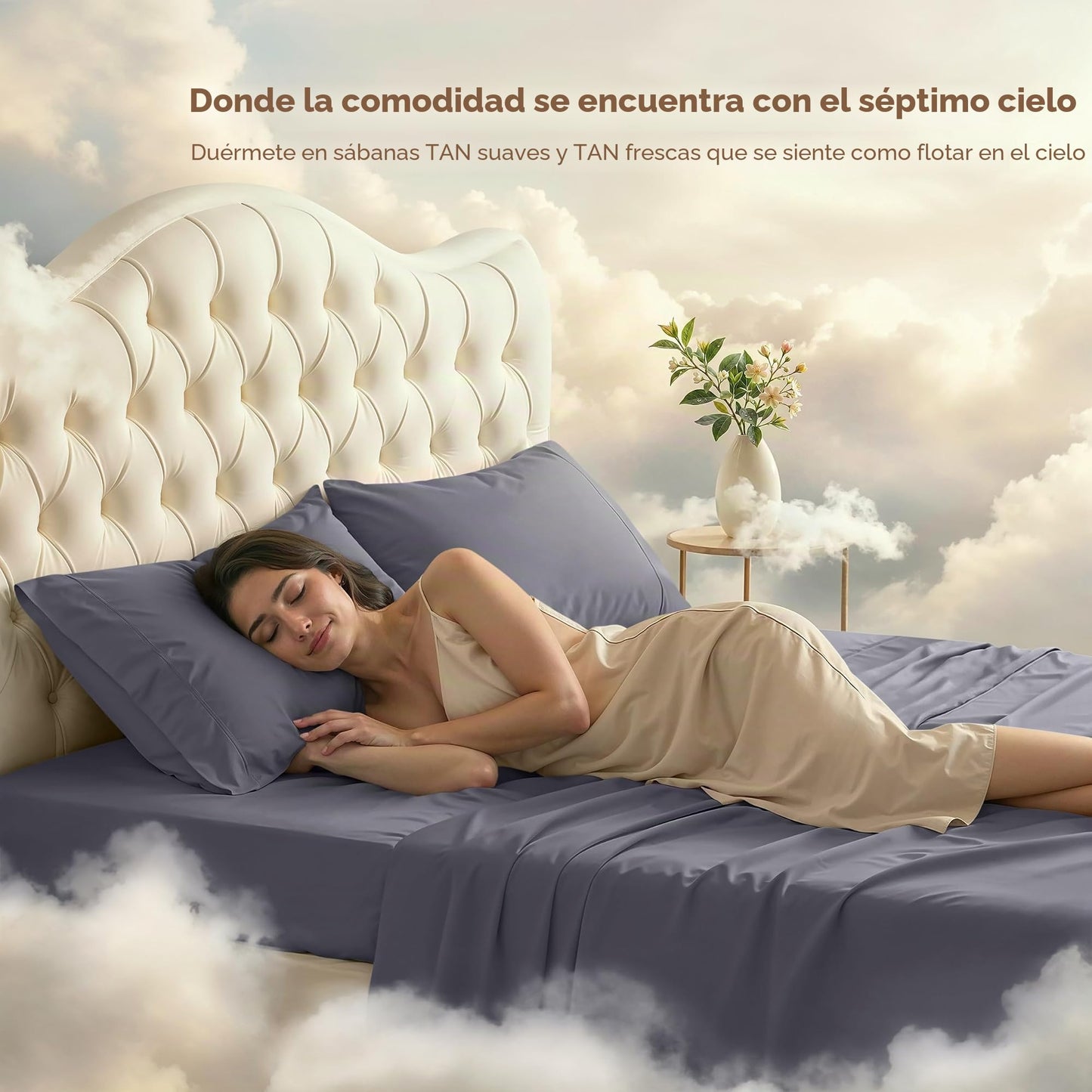 Utopia Bedding Juego de sábanas de Microfibra de 4 Piezas (Queen, Gris)