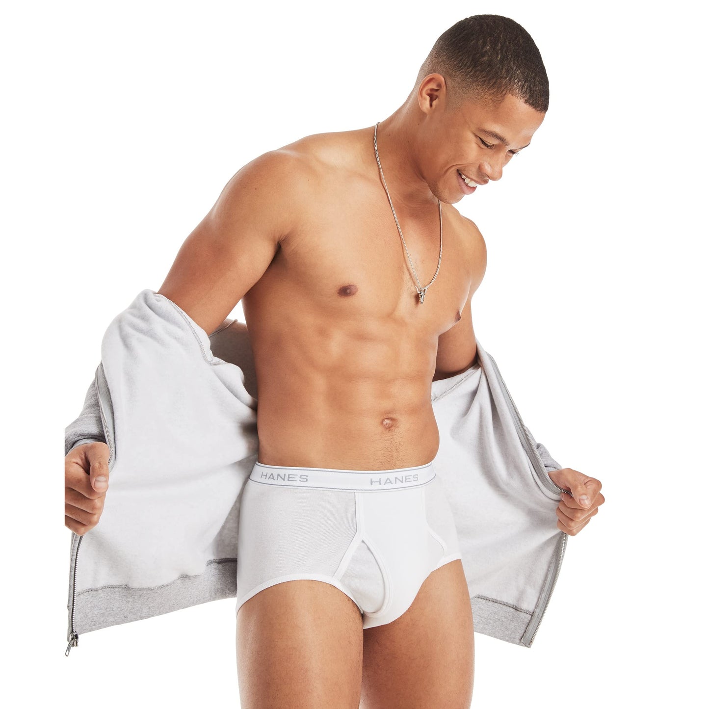 Hanes Men's White Tagless Briefs, 6 Pack, Medium