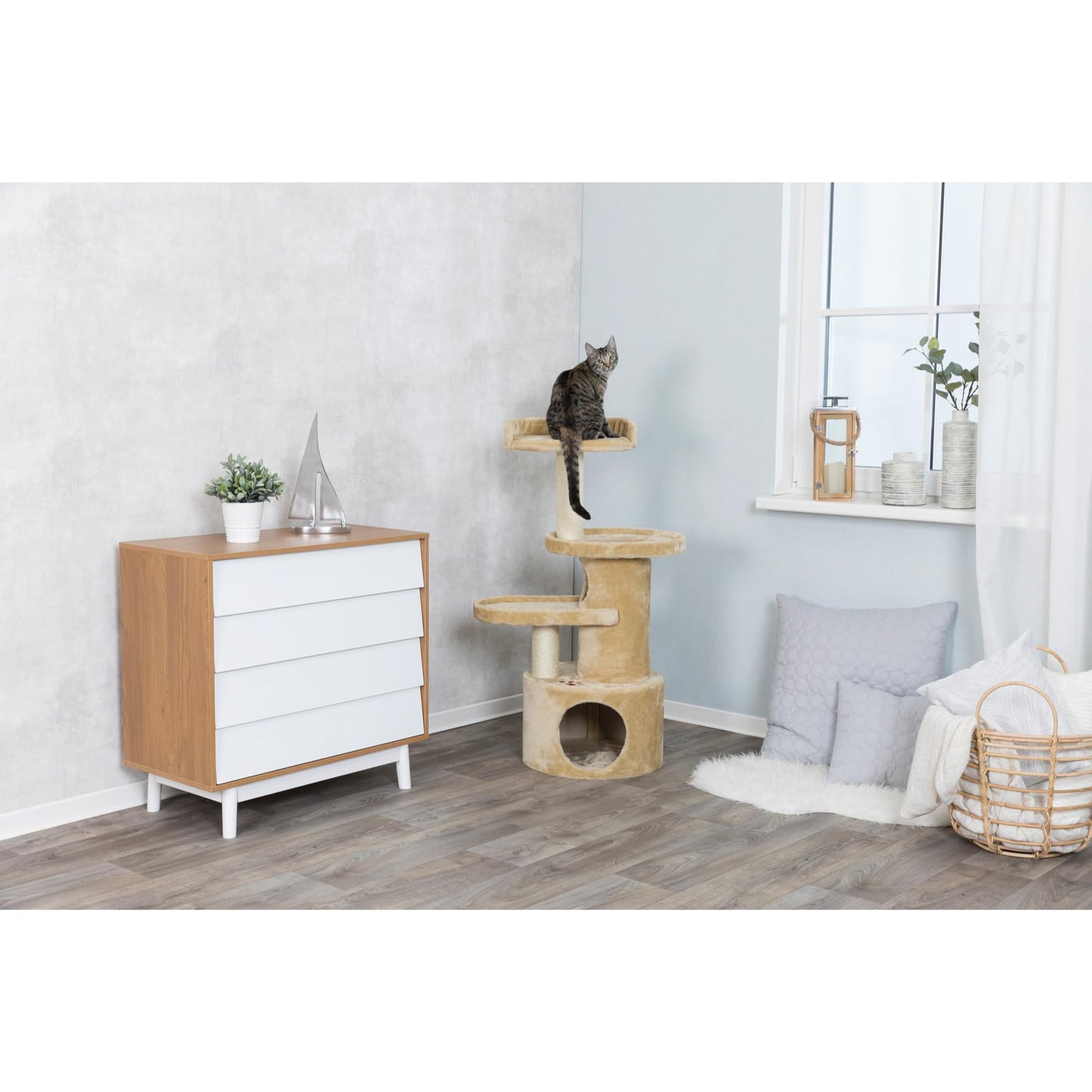 TRIXIE Poste Rascador Oviedo, 105 cm, Beige