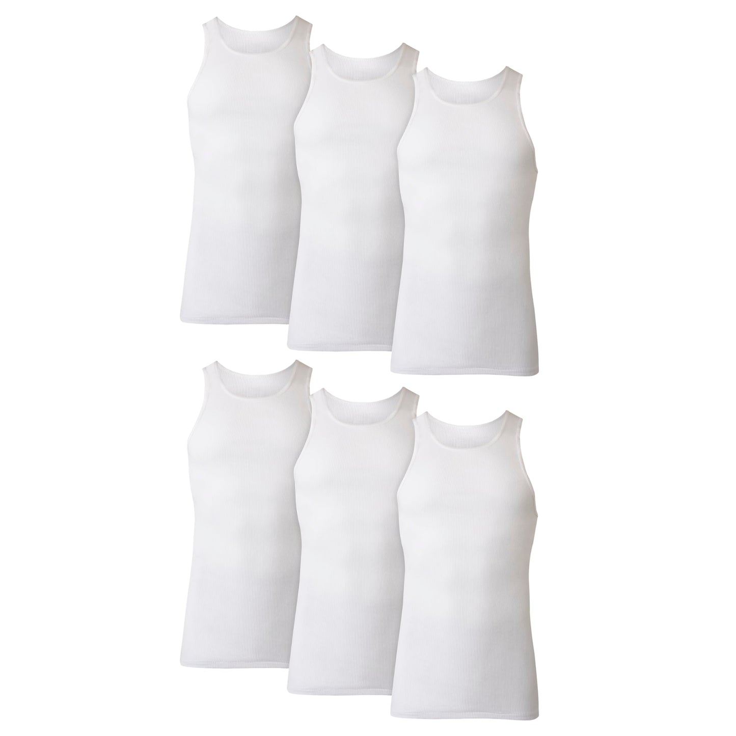 Hanes 372ap6 - Camisetas interiores para hombre Tagless®, Comfortsoft®, blanco, 6 unidades