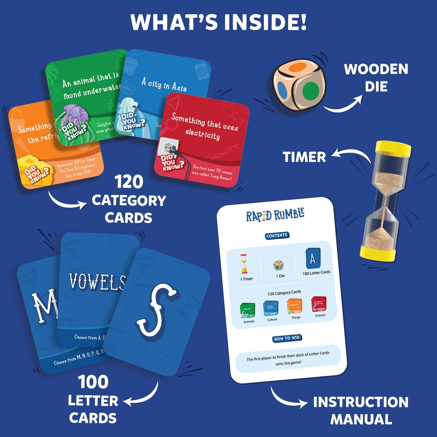 Skillmatics Rapid Rumble - Juego de mesa de ritmo rápido, juguete educativo, juego de cartas de pensamiento rápido para niños, adolescentes y adultos, diversión para Navidad, noche de juegos