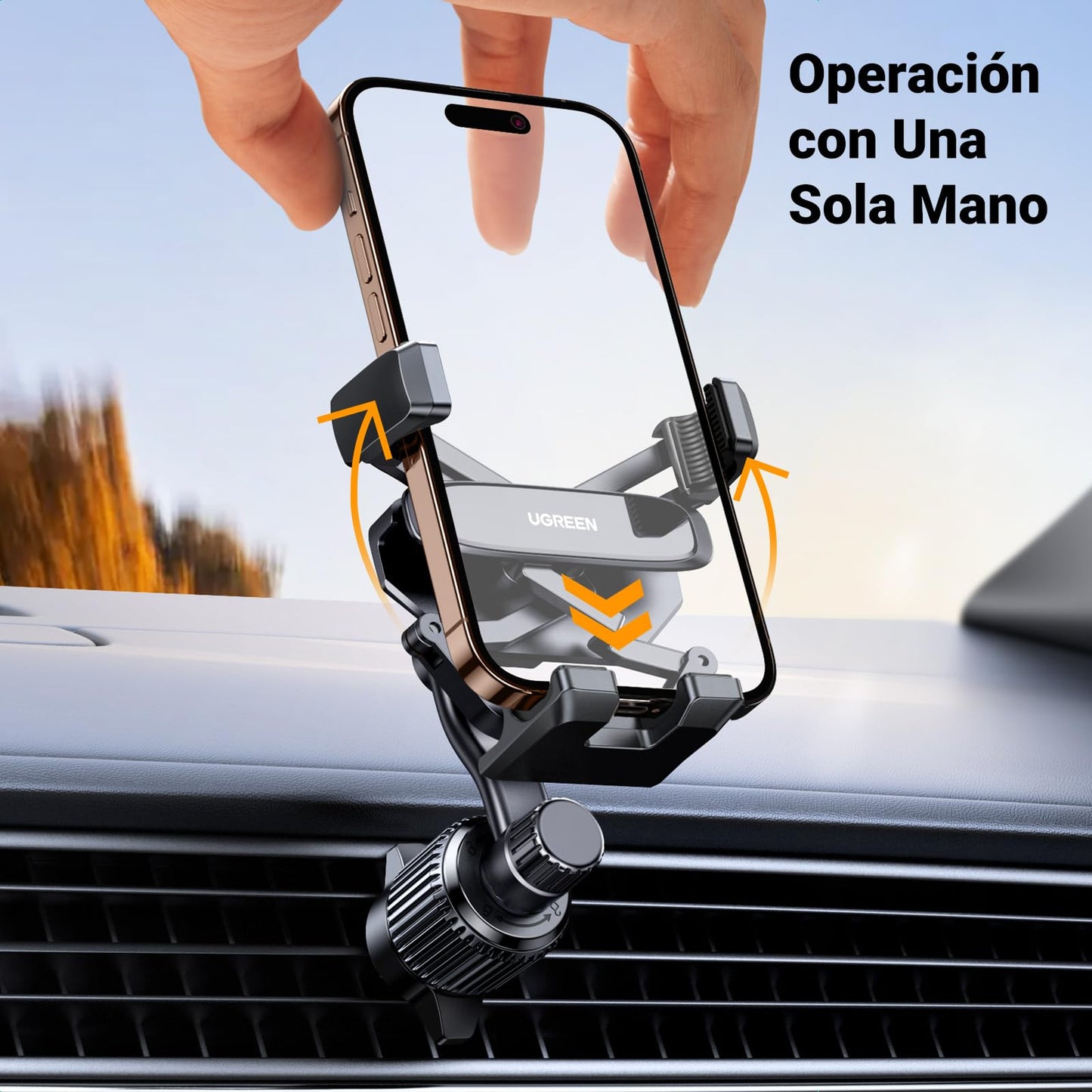 UGREEN Soporte Móvil Coche por Gravedad con Gancho para Ventilación