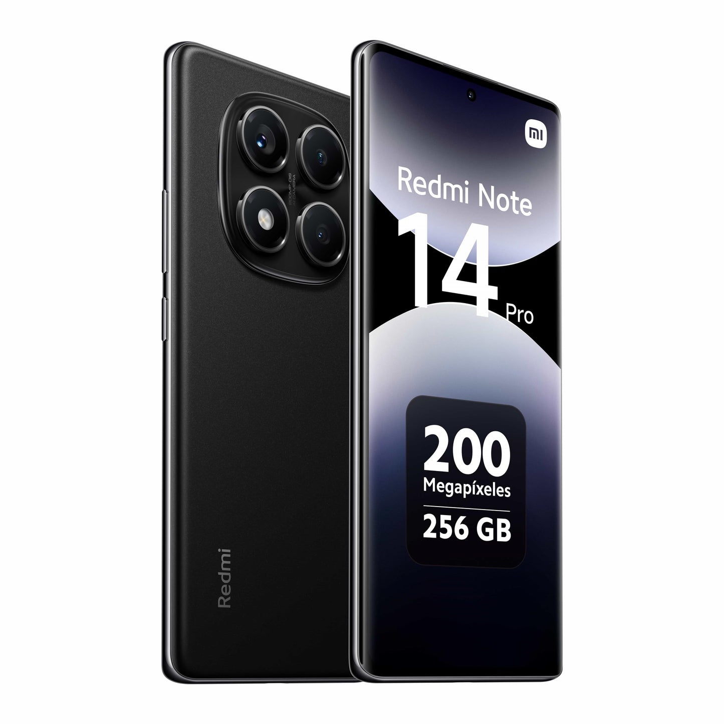 XIAOMI Redmi Note 14 Pro - Smartphone de 8+256GB, Pantalla de 6.67" AMOLED FHD+ 120Hz, MediaTek Helio G100-Ultra, cámara de 200MP, TurboCharge 45W, 5500 mAh, Cargador no Incluido, Negro (Versión ES)