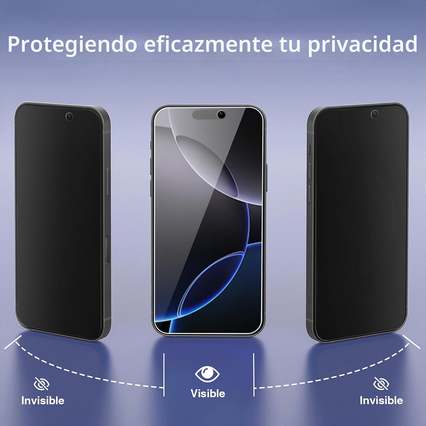 Ailun 3 Pack Privacy Screen Protector for iPhone 16 Pro Max [6.9 inch]+ 3 Pack Camera Lens Protector,Dynamic Island Compatible,Anti Spy Tempered Glass[9H Hardness]-HD
