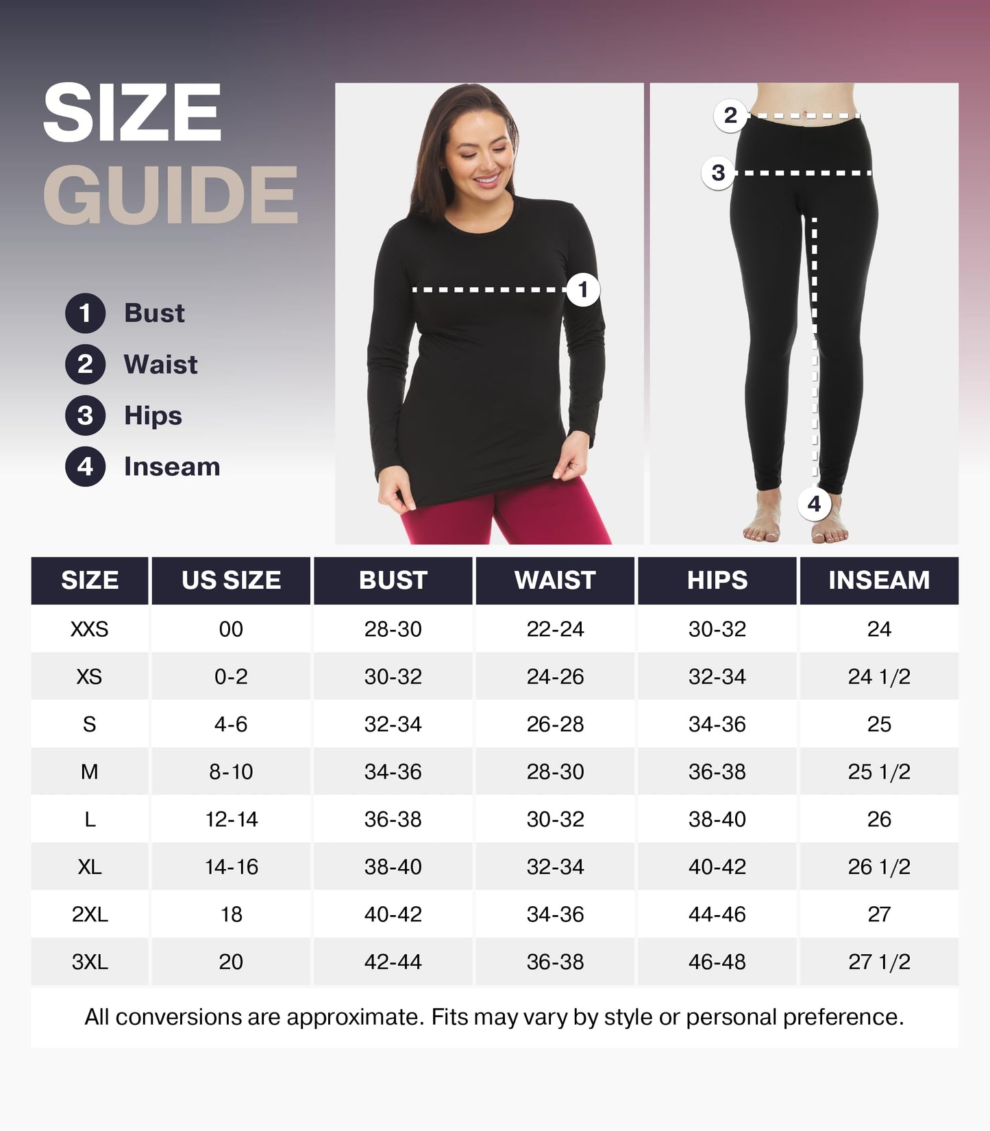 Thermajane Mujeres Ropa Interior térmica Suave con Negro Medio paño Grueso y Suave