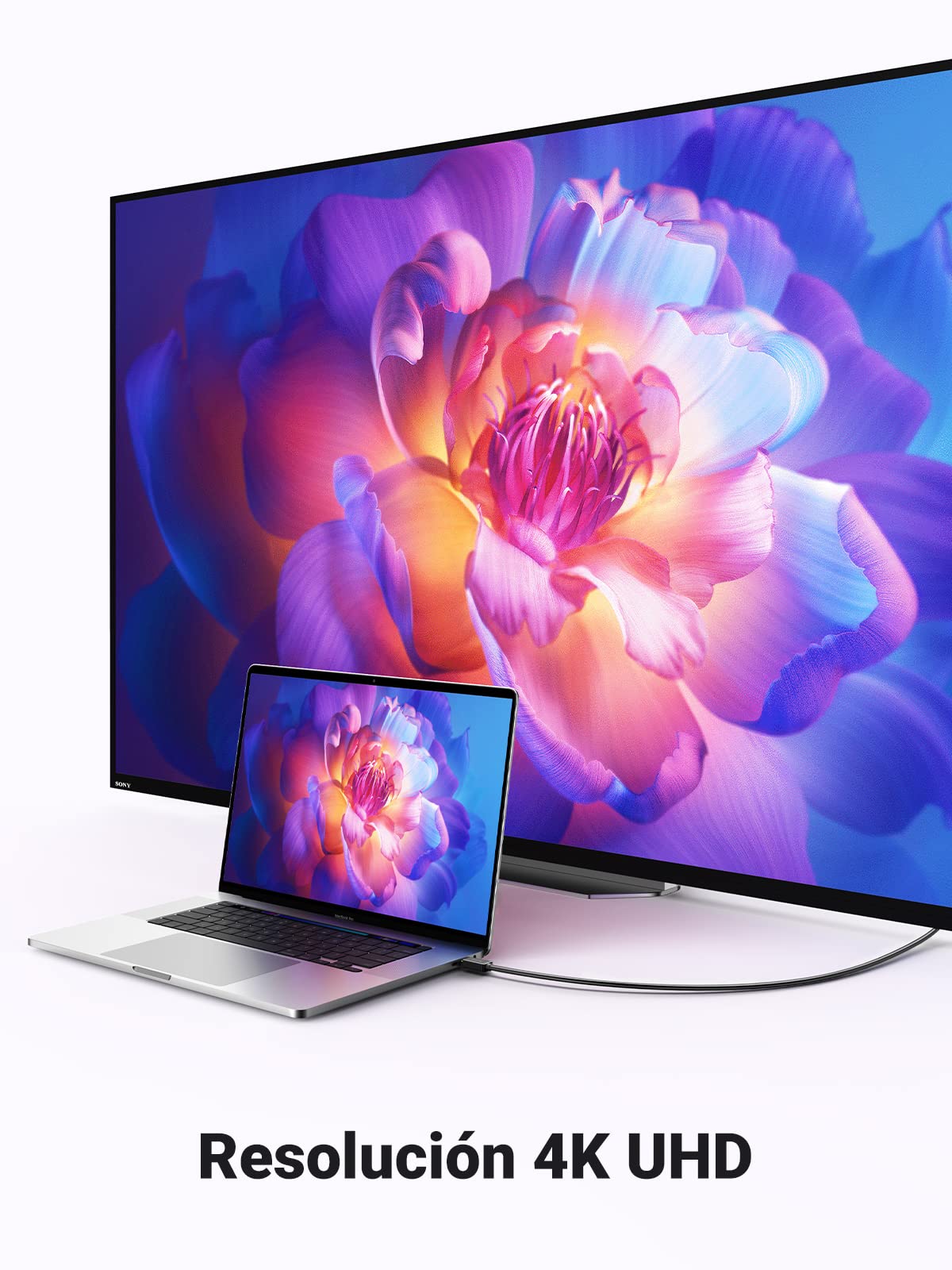 UGREEN - Cable DisplayPort a HDMI Macho (2 m, Chapado en Oro, de Audio y vídeo)