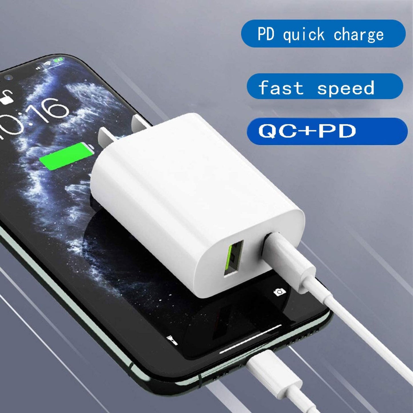 VNUUUXO 2 bloques de carga, puerto USB dual con fuente de alimentación