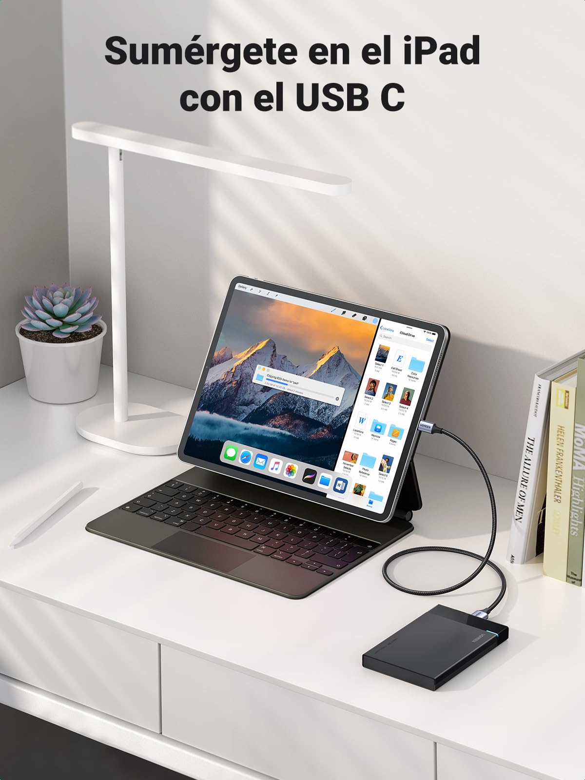 UGREEN USB C a Micro 3.0 Cable Tipo C de Disco Duro Externo Compatible con Caja SSD (1M)