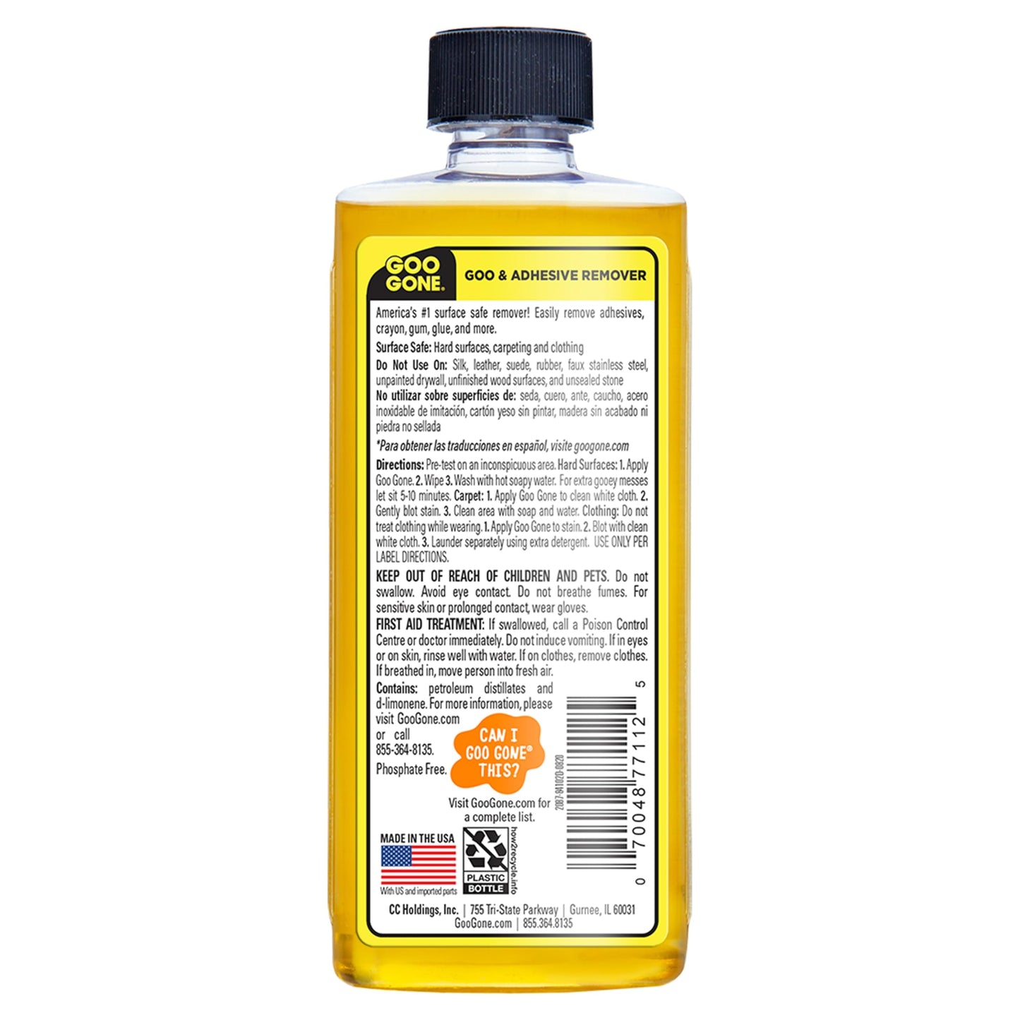 Goo Gone Original Quitamanchas y Adhesivos, 237 ml