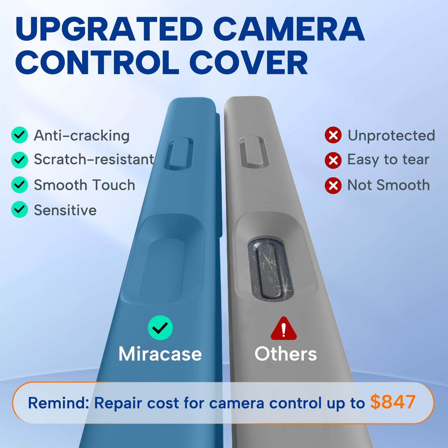 Miracase Funda magnética para iPhone 17 Pro, compatible con MagSafe, cubierta de control de cámara de silicona integrada, 3 mm de grosor, a prueba de golpes, protección contra caídas para teléfono 17