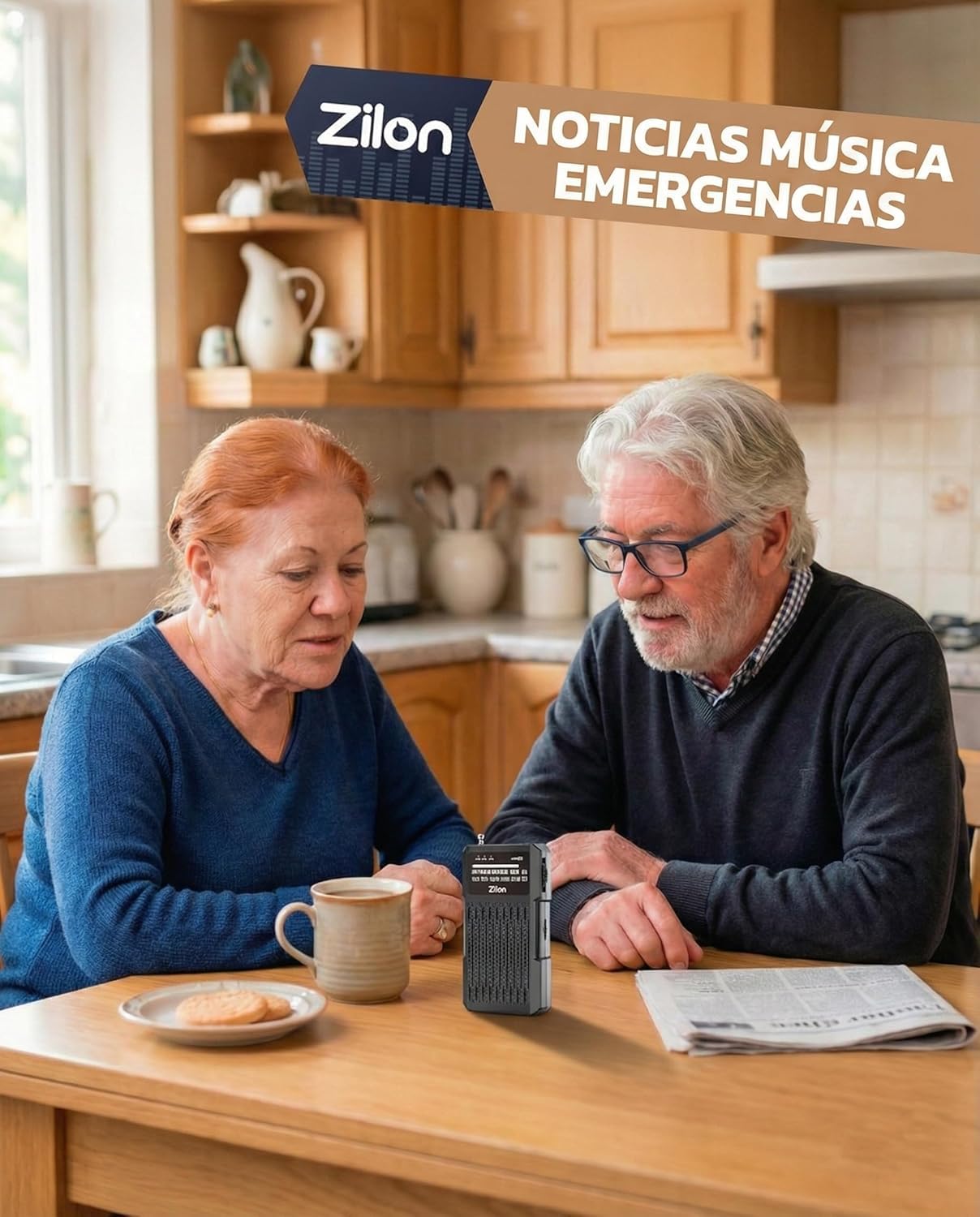 ZILON Transistor Radio a Pilas Pequeña Portatil Analogica Kit Emergencia FM Am Entrada Auriculares de Bolsillo Simple Personas Mayores Numeros Grandes para Facil Vision Muy Potente AA
