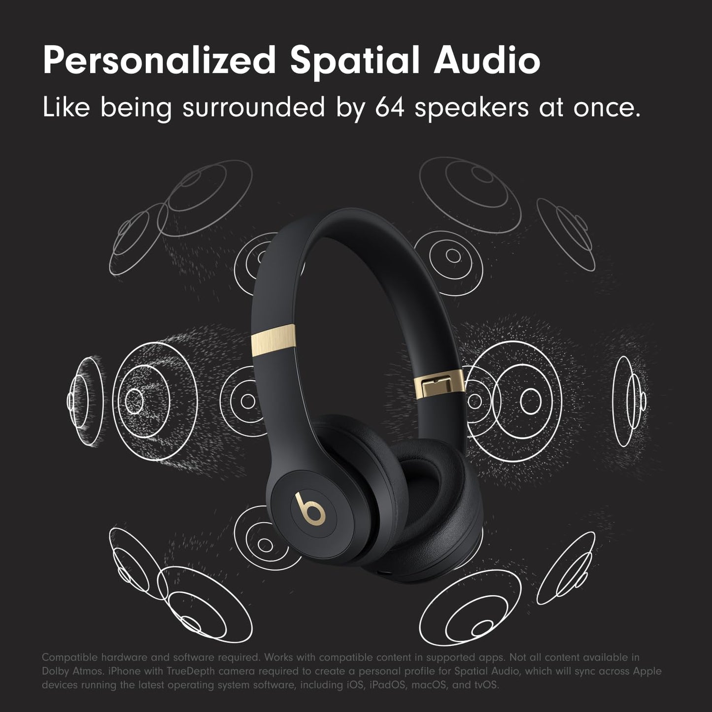 Beats Solo 4 Wireless Headphones Black / Gold