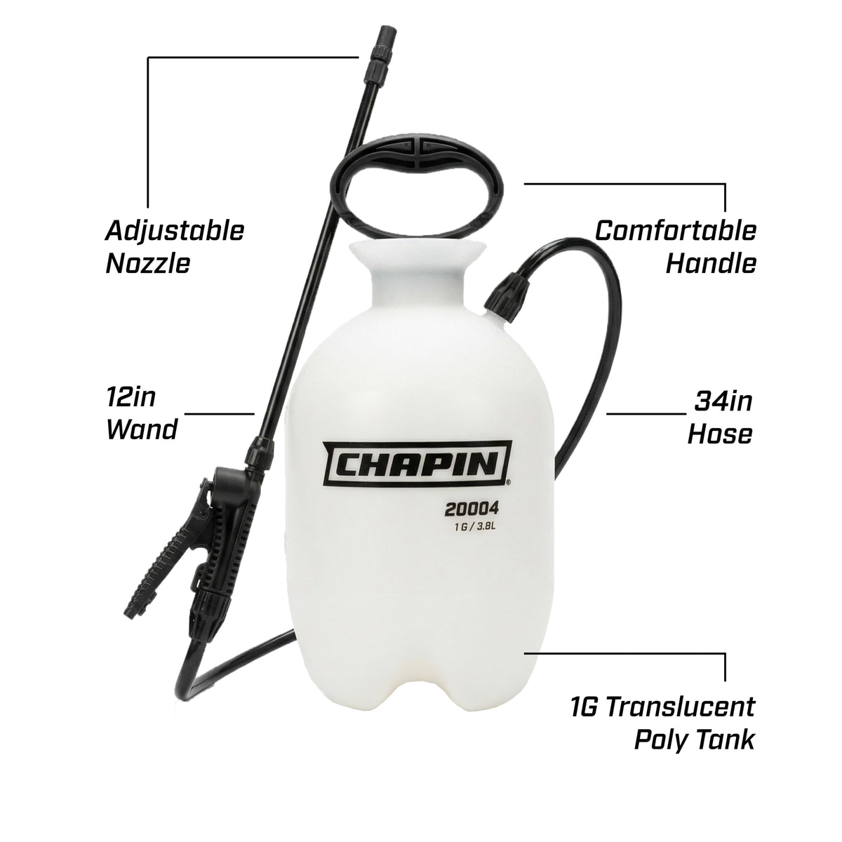 Chapin 20000 - Pulverizador de jardín de 1 galón