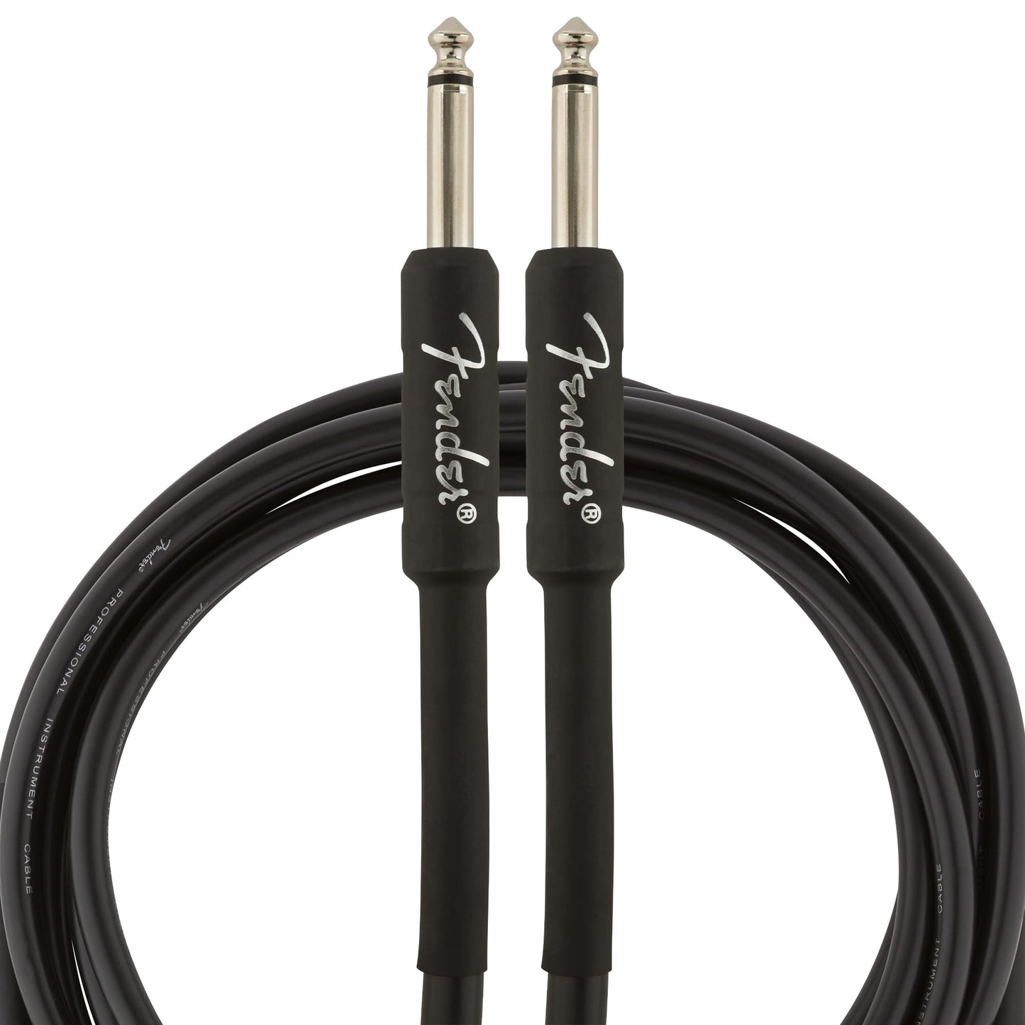 Fender Professional Series Cable de Instrumento para Guitarra, 3m, Recto/Recto, Negro
