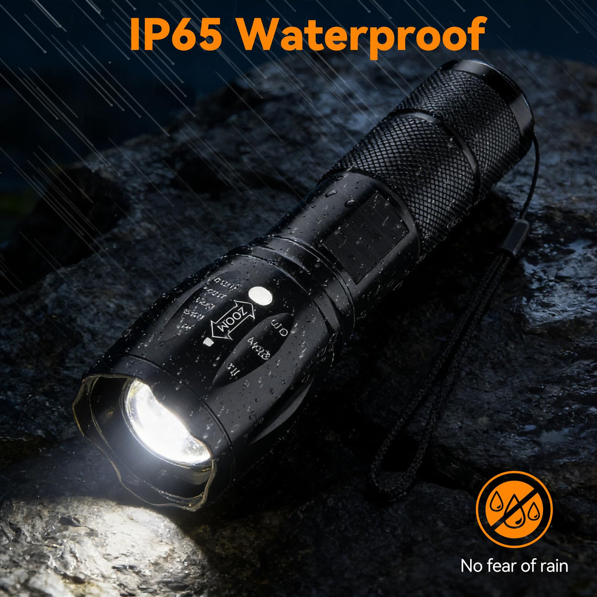 Linterna táctica de grado militar con 5 modos funcionamiento, XML T6 3000 lúmenes, led, impermeable, para una mano, acampada, ciclismo, senderismo, actividades al aire libre o emergencias en el