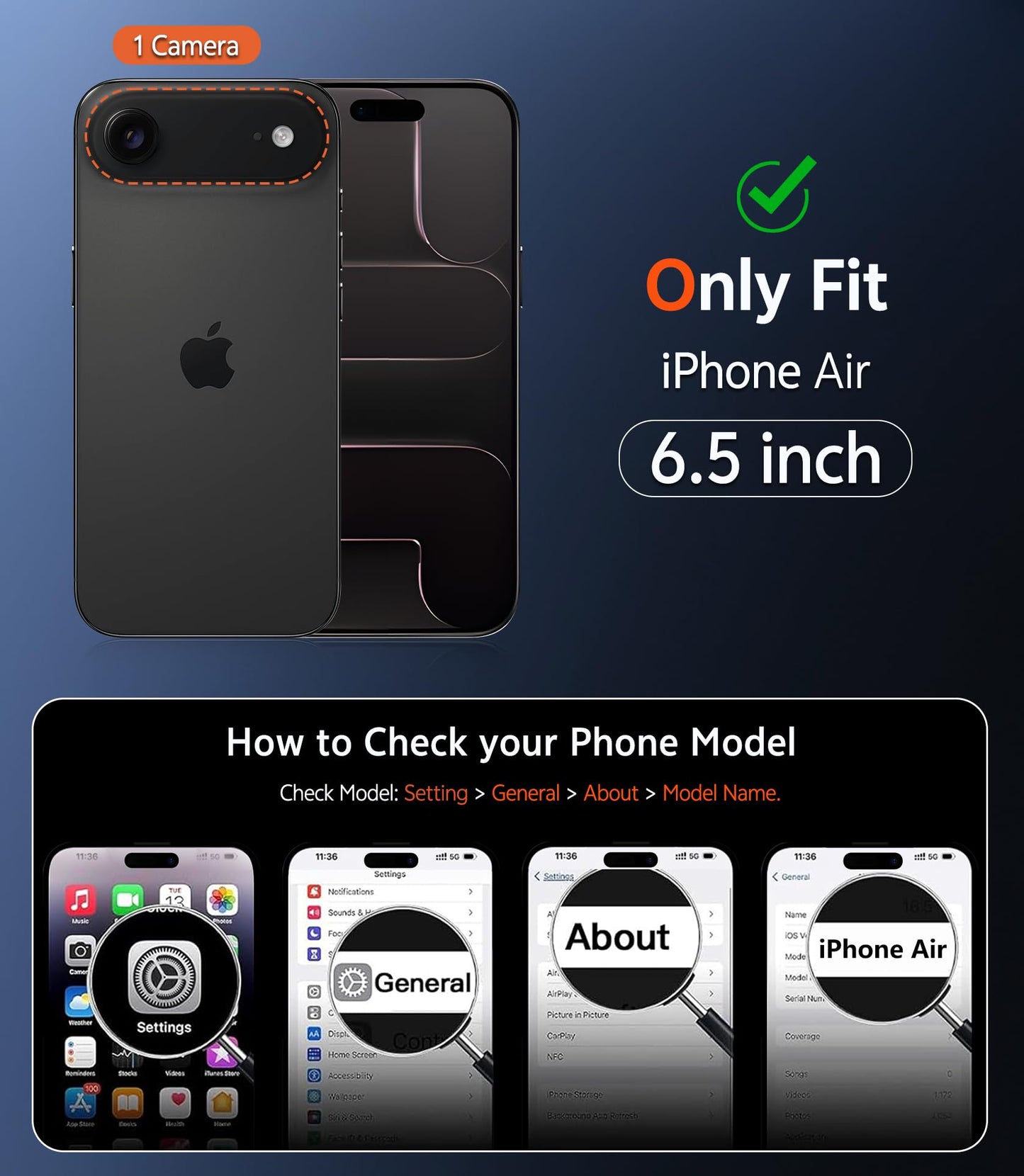 FNTCASE Funda transparente para teléfono 17 Pro-Max: fundas magnéticas transparentes con protector de pantalla, delgada, antiamarilleamiento, protección contra caídas, resistente a los golpes, funda