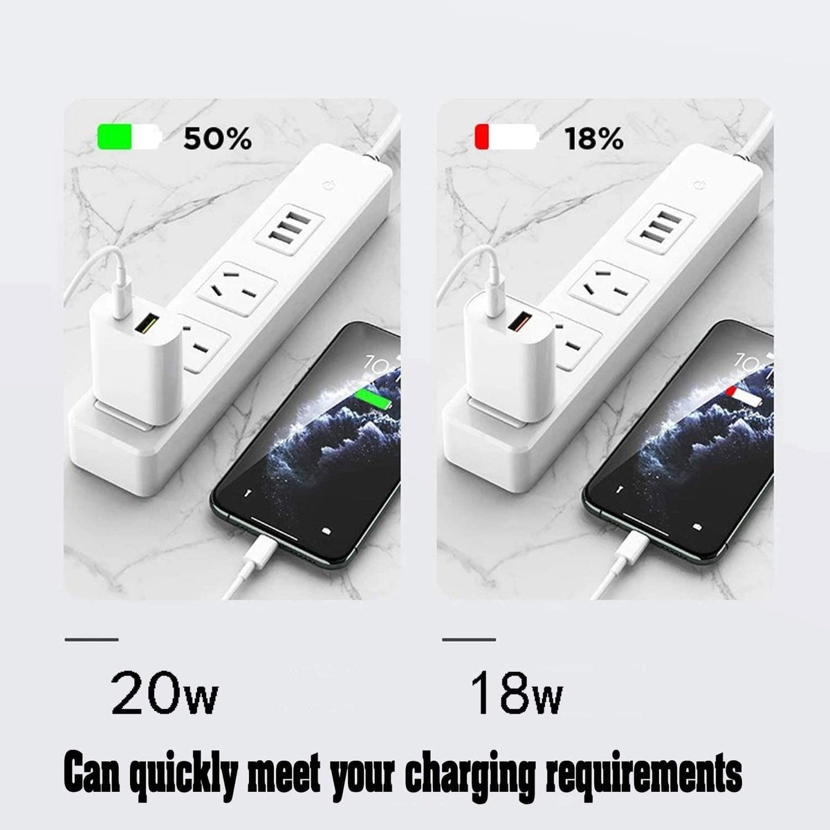 VNUUUXO 2 bloques de carga, puerto USB dual con fuente de alimentación