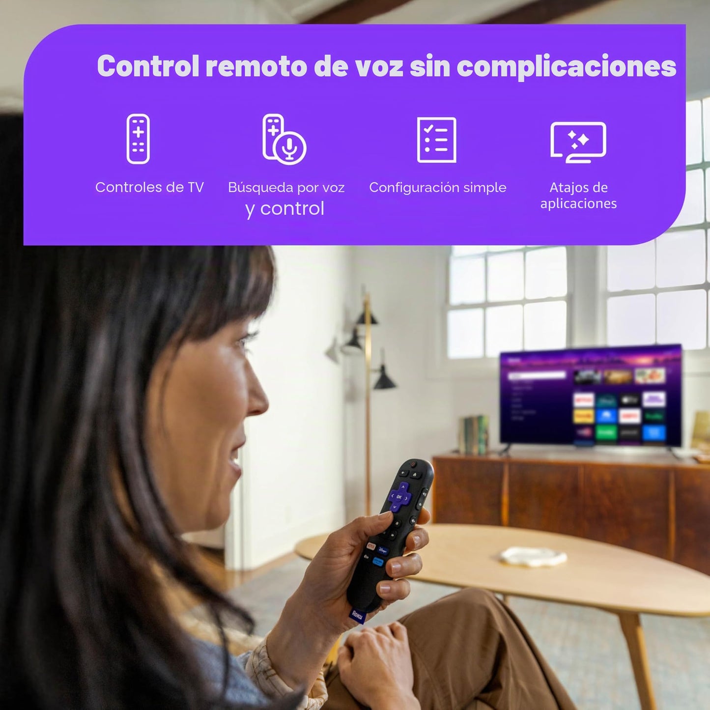 Roku Streaming Stick HD 2025: Dispositivo de transmisión Roku para TV con Control Remoto de Voz, TV Gratis y en Vivo