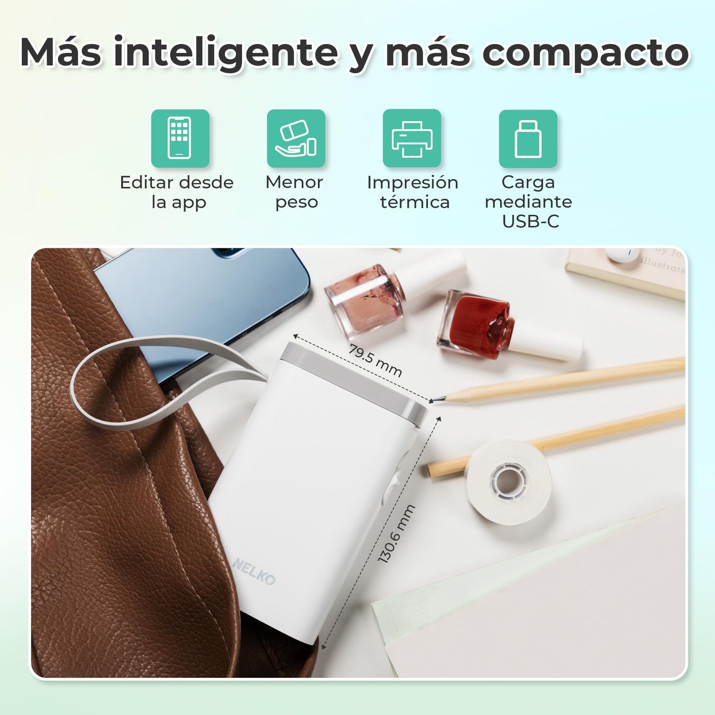 Etiquetadora Bluetooth Nelko P21 para hogar, cocina y oficina