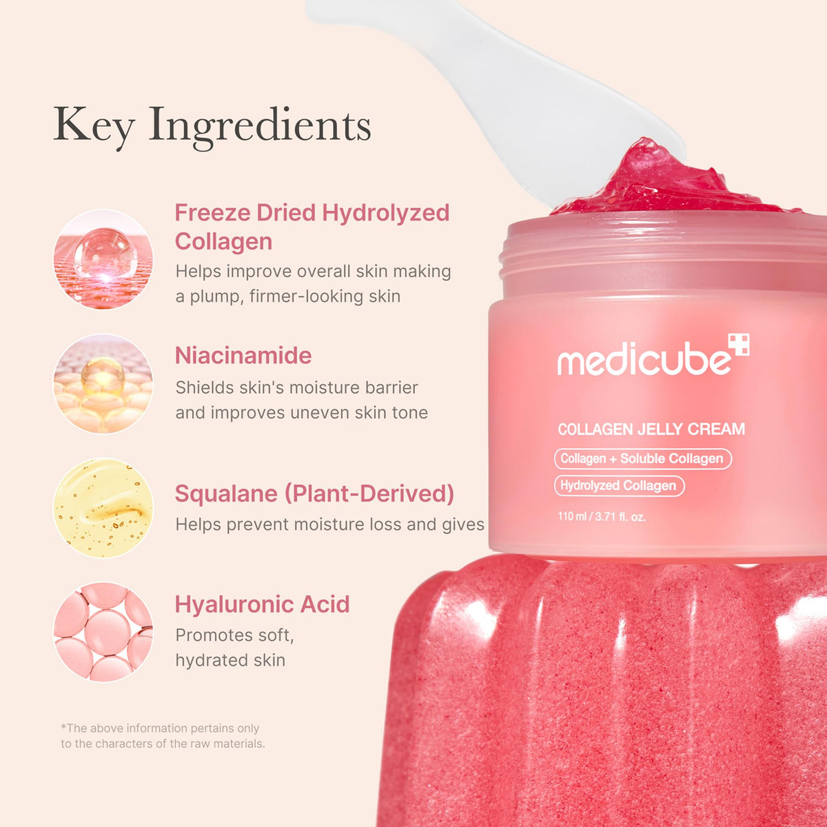 Medicube Crema de jalea de colágeno - niacinamida y colágeno hidrolizado - aumenta la hidratación de la barrera de la piel durante 24 horas - cuidado de la piel coreano (3.71 fl.oz.)