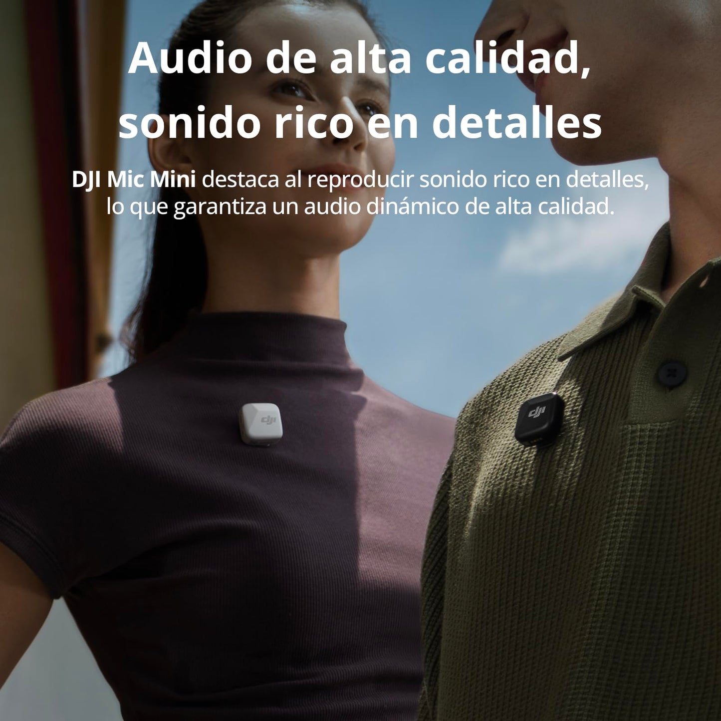 dji Mic Mini (2 TX + 1 RX móvil), micrófono lavalier inalámbrico para iPhone 17/16/15 y Android/PC/tabletas, conectar y Listo, transmisión de 300 m, cancelación Activa de Ruido, Vlogs