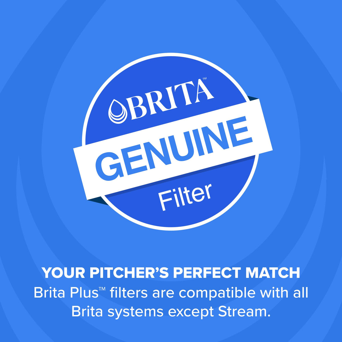 Brita Plus Filtro de agua, sin BPA, filtro de repuesto de alta densidad para jarras y dispensadores, reduce el doble de contaminantes*, dura dos meses o 40 galones, incluye 4 filtros