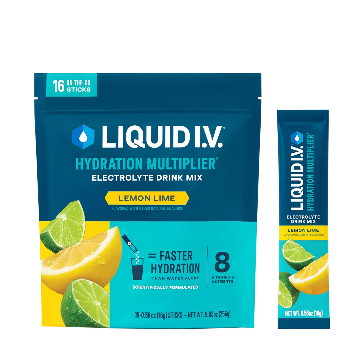Liquid I.V. Hydration Multiplier, 16 Serving Resealable Pouch w/Scoop