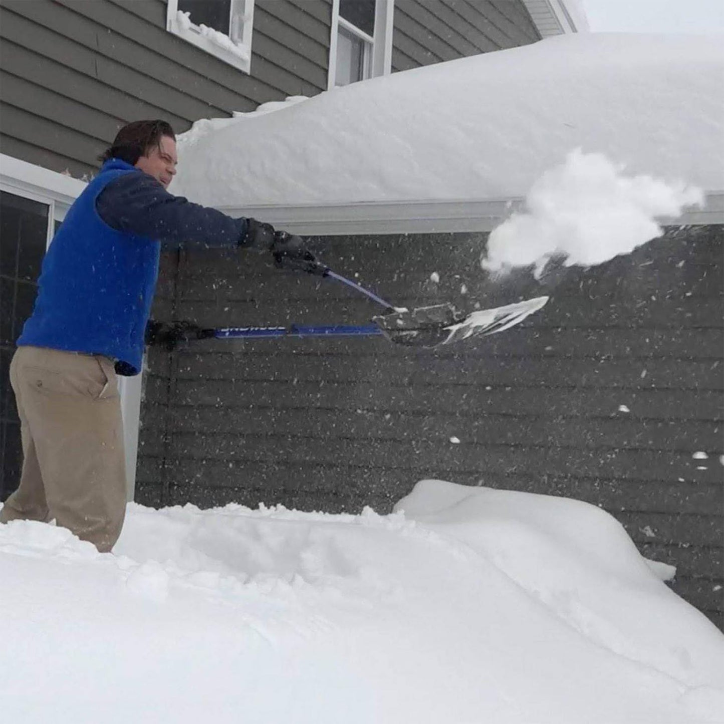 Pala de Nieve Snow Joe SHOVELUTION SJ-SHLV01, con Mango de Resorte
