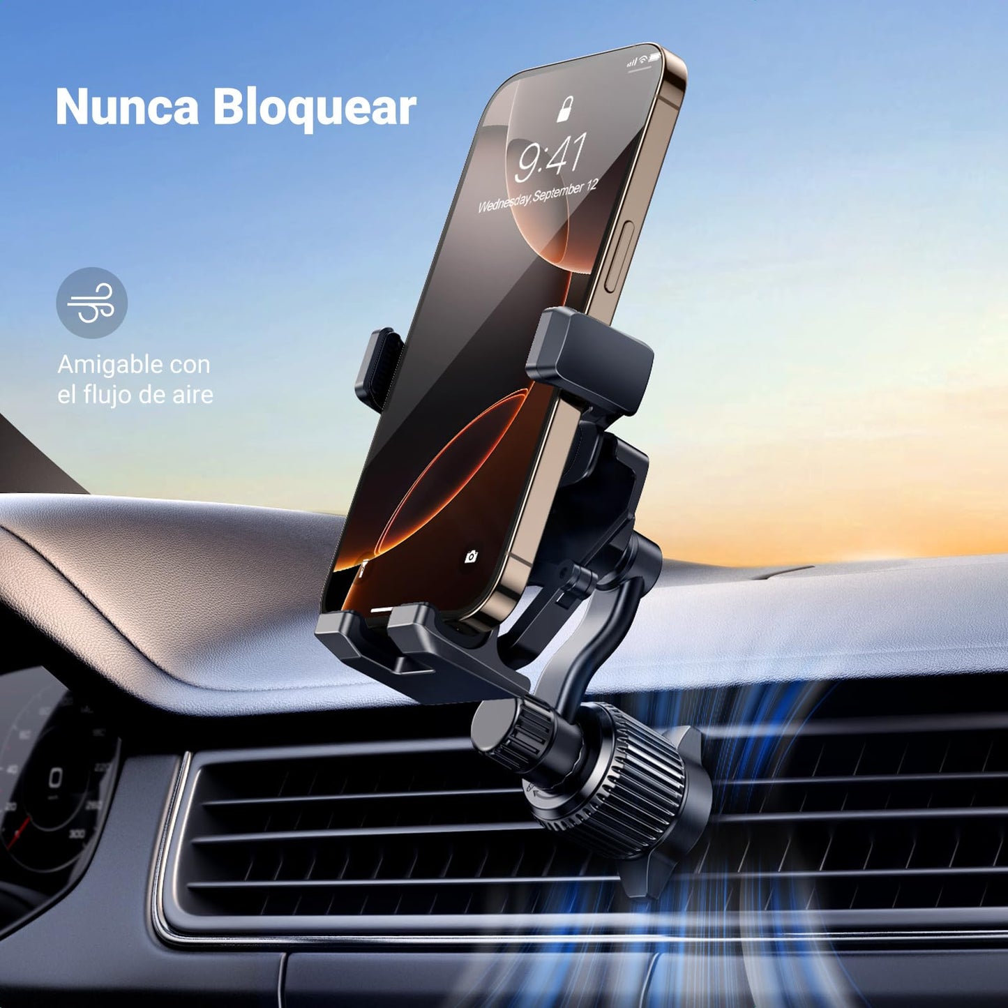 UGREEN Soporte Móvil Coche por Gravedad con Gancho para Ventilación