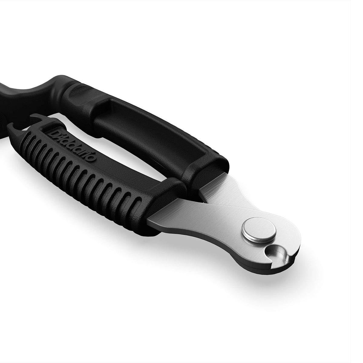 D'Addario Pro-Winder Enrollador de cuerdas de guitarra, cortador y extractor de clavijas de puente, herramienta todo en uno para encordar guitarras, negro