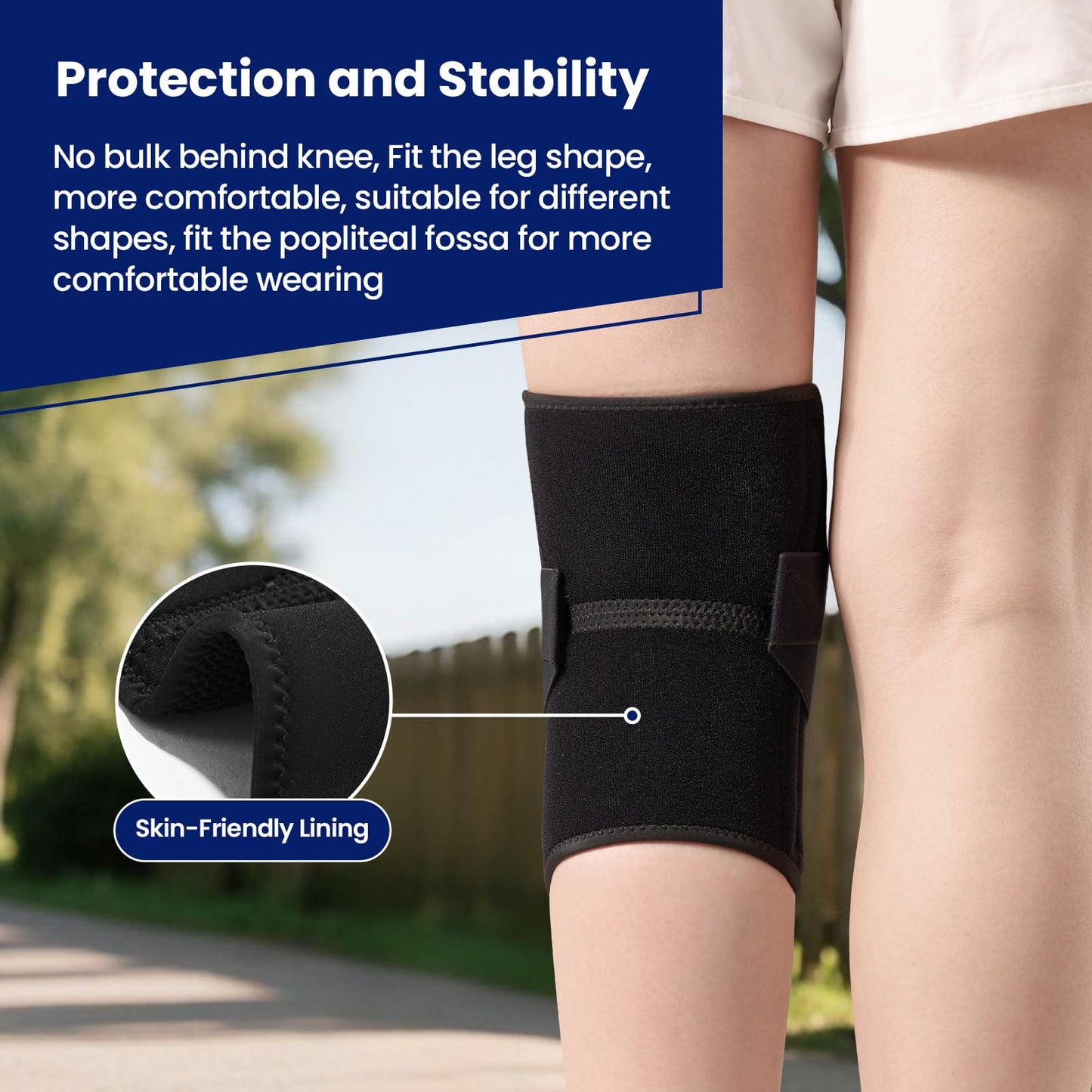 JOMVD Rodillera profesional para dolor de rodilla, soporte de rodilla ajustable con estabilizadores laterales para dolor de rodilla, menisco, desgarro, artritis, recuperación de articulaciones