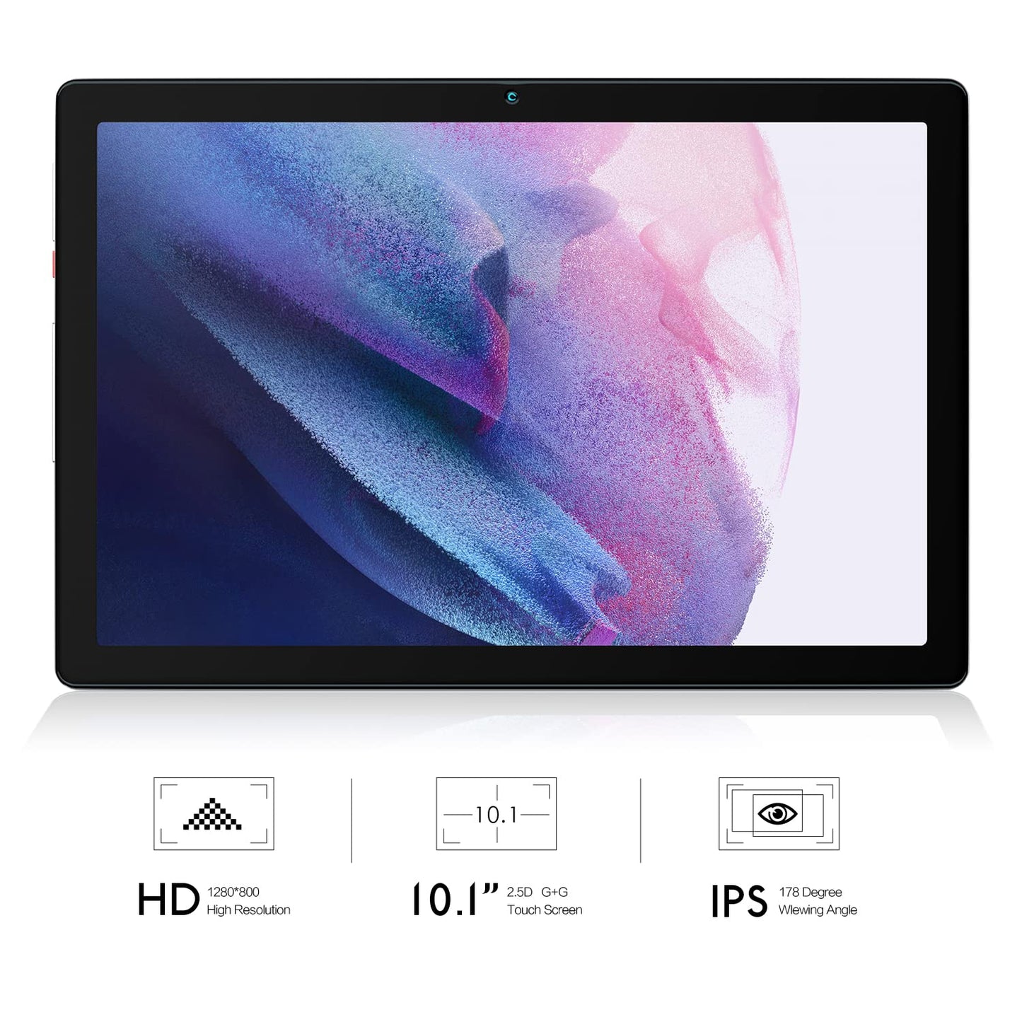 Tablet 10.1 Inch Quad-Core 32GB Android 10 IPS HD Display 6000mAh Tablets (Silver)