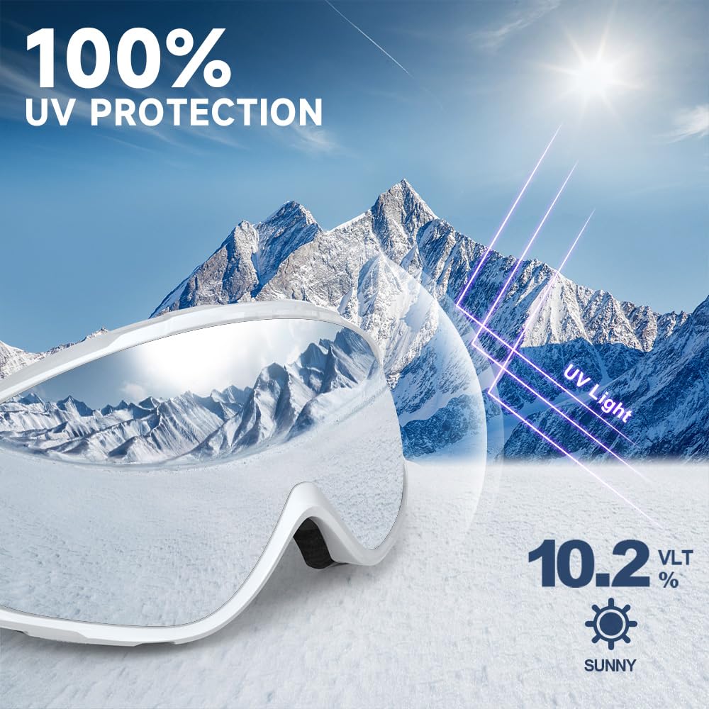 Findway Gafas de esquí, snowboard para usuarios de gafas