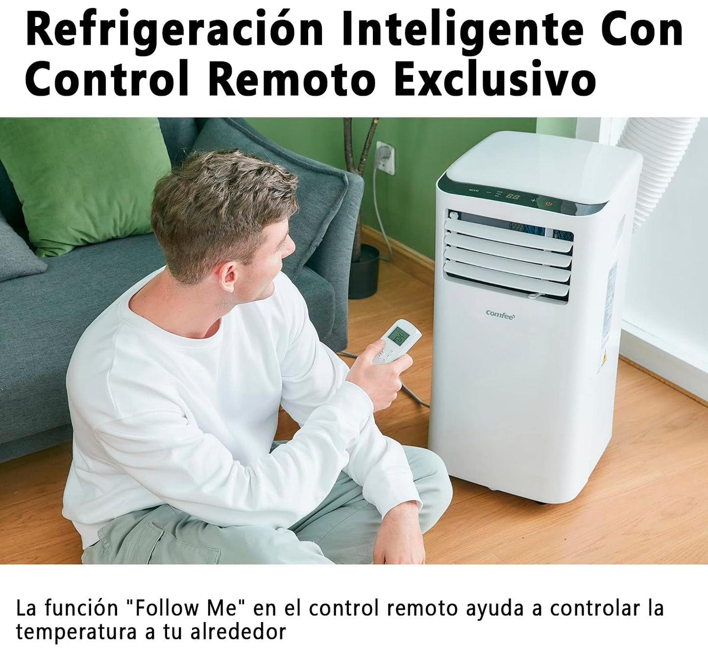 COMFEE Aire móvil enfriador MPPH-07CRN7 – Climatizador de Aire silencioso 2,3kW - Climatizador Refrigera, Ventila y Deshumidifica 25m2