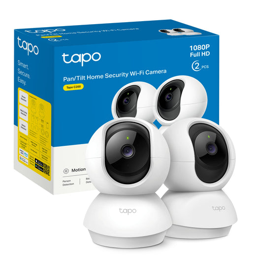 Tapo C200P2 Cámara IP WiFi 360° FHD, Pack de 2
