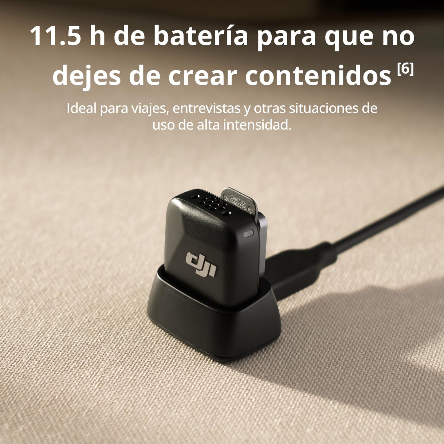 dji Mic Mini (2 TX + 1 RX móvil), micrófono lavalier inalámbrico para iPhone 17/16/15 y Android/PC/tabletas, conectar y Listo, transmisión de 300 m, cancelación Activa de Ruido, Vlogs